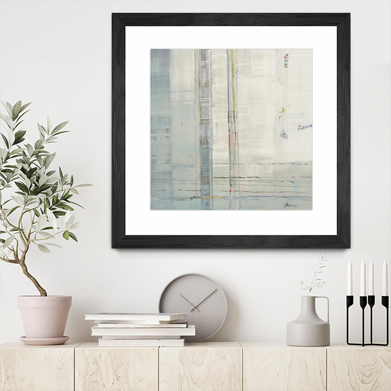 Parallels by John Burrows on GIANT ART - whites & creams abstract