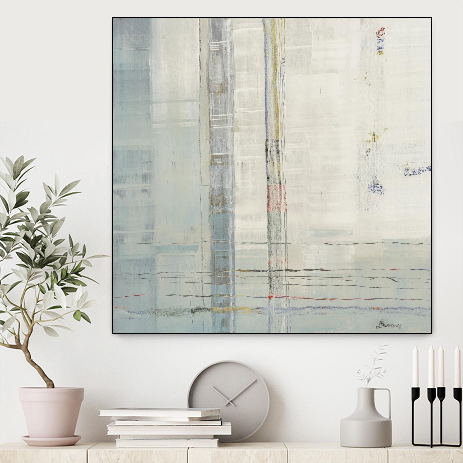 Parallels by John Burrows on GIANT ART - whites & creams abstract