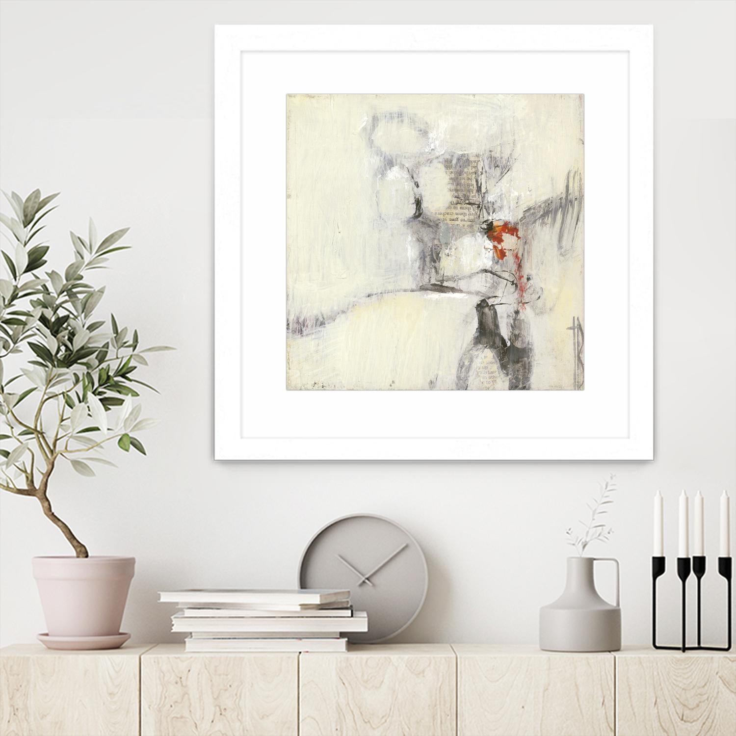 Short Stories I by Terri Burris on GIANT ART - whites & creams abstract