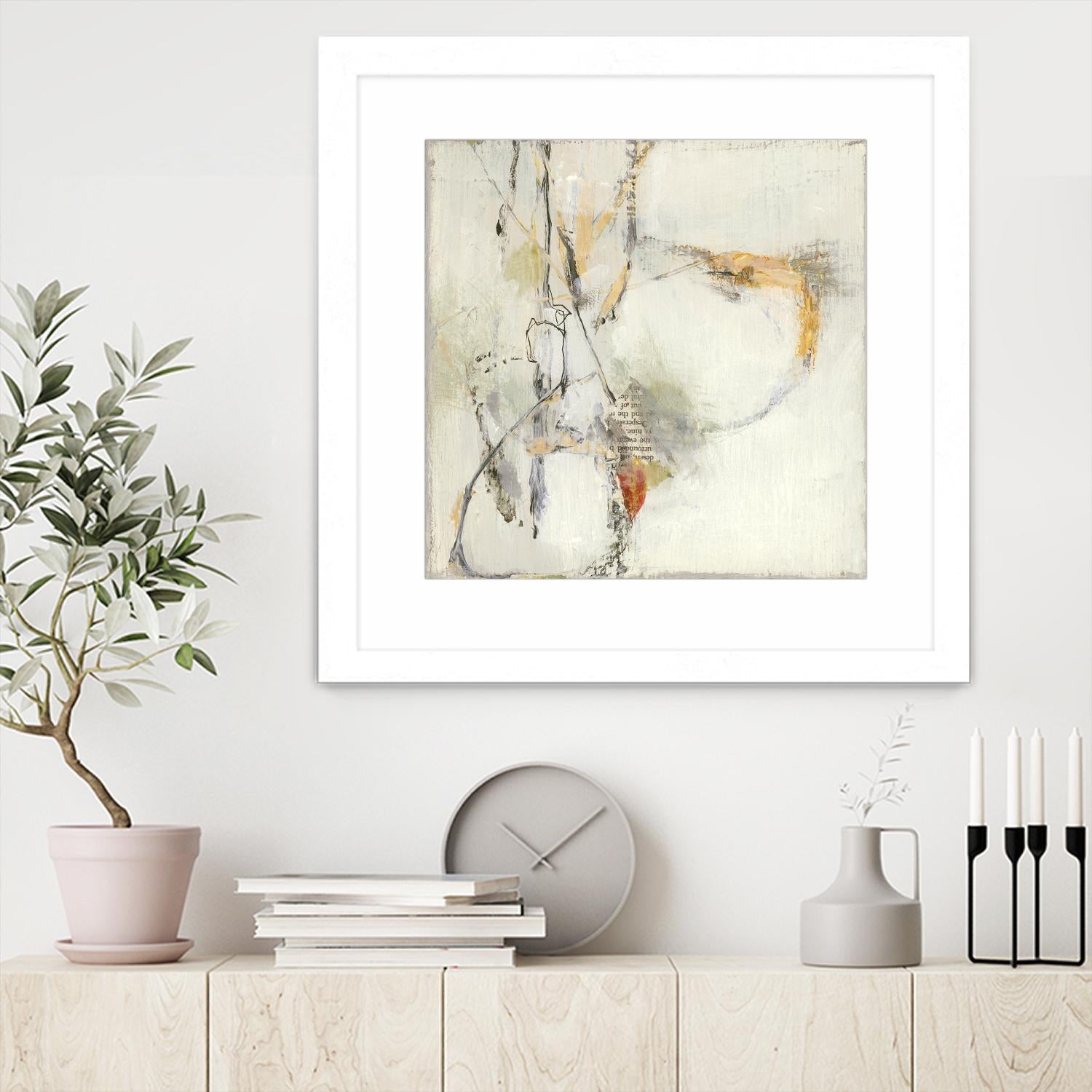 Short Stories IV by Terri Burris on GIANT ART - whites & creams abstract