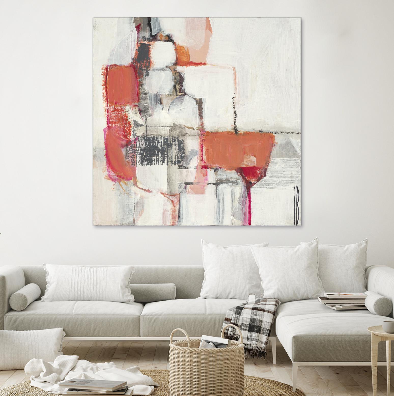 Map Series I by Terri Burris on GIANT ART - pinks abstract