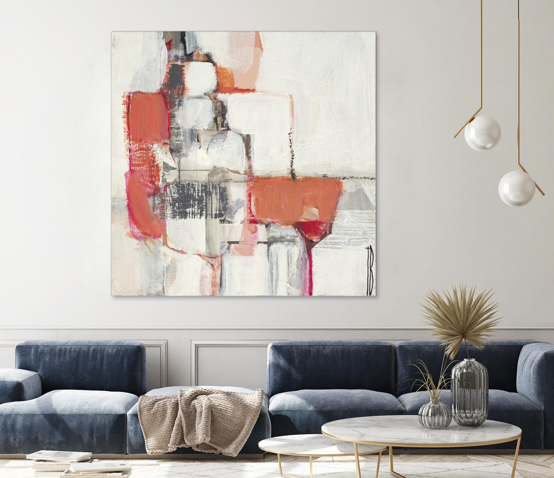 Map Series I by Terri Burris on GIANT ART - pinks abstract