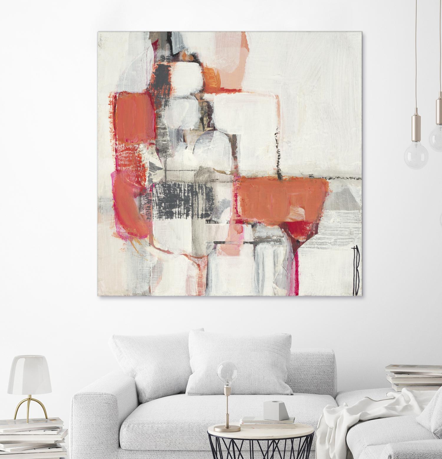 Map Series I by Terri Burris on GIANT ART - pinks abstract