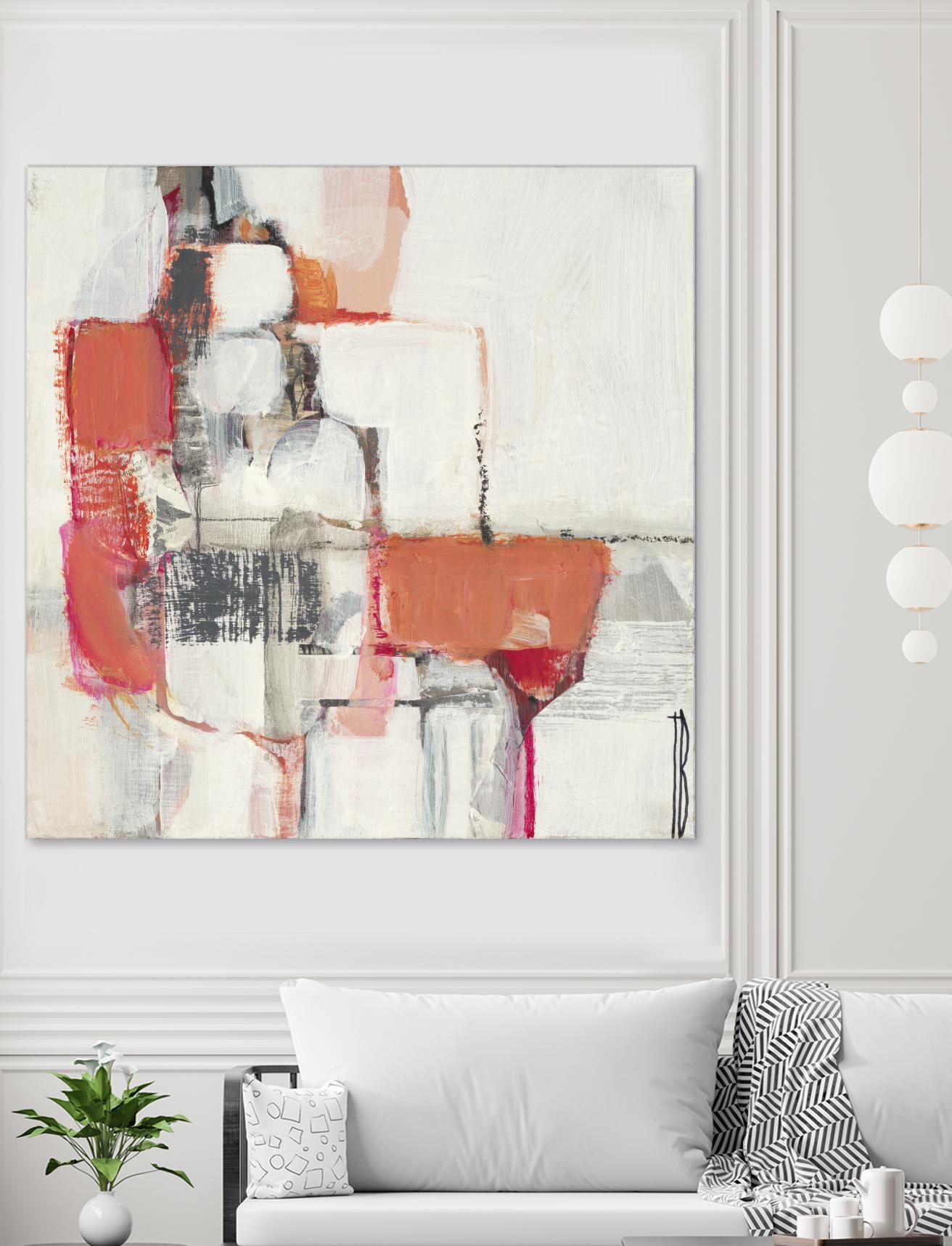 Map Series I by Terri Burris on GIANT ART - pinks abstract