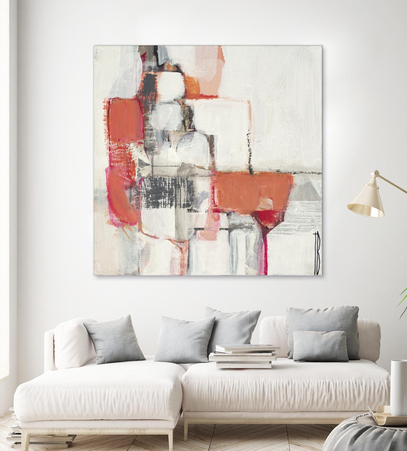 Map Series I by Terri Burris on GIANT ART - pinks abstract