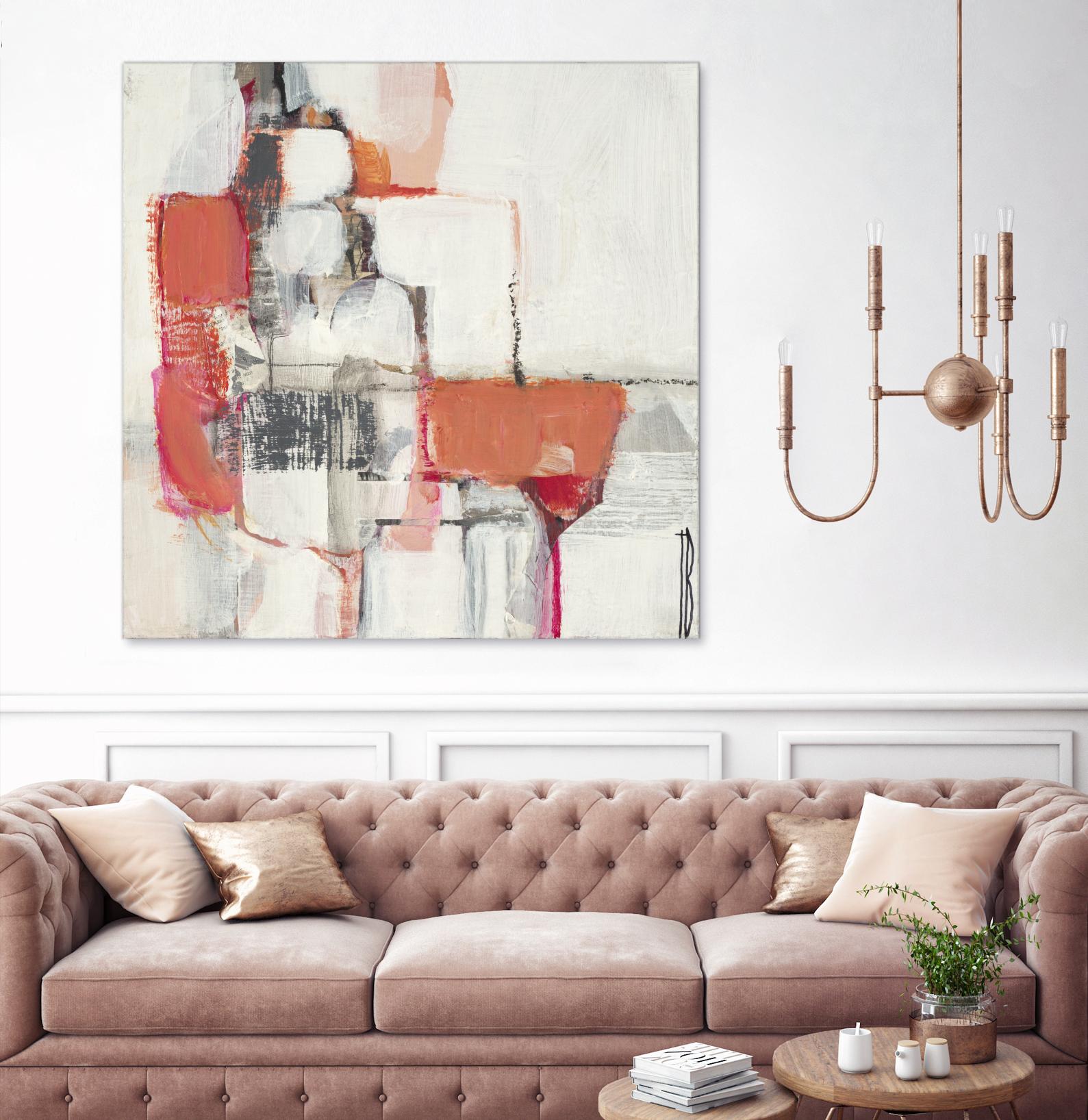 Map Series I by Terri Burris on GIANT ART - pinks abstract