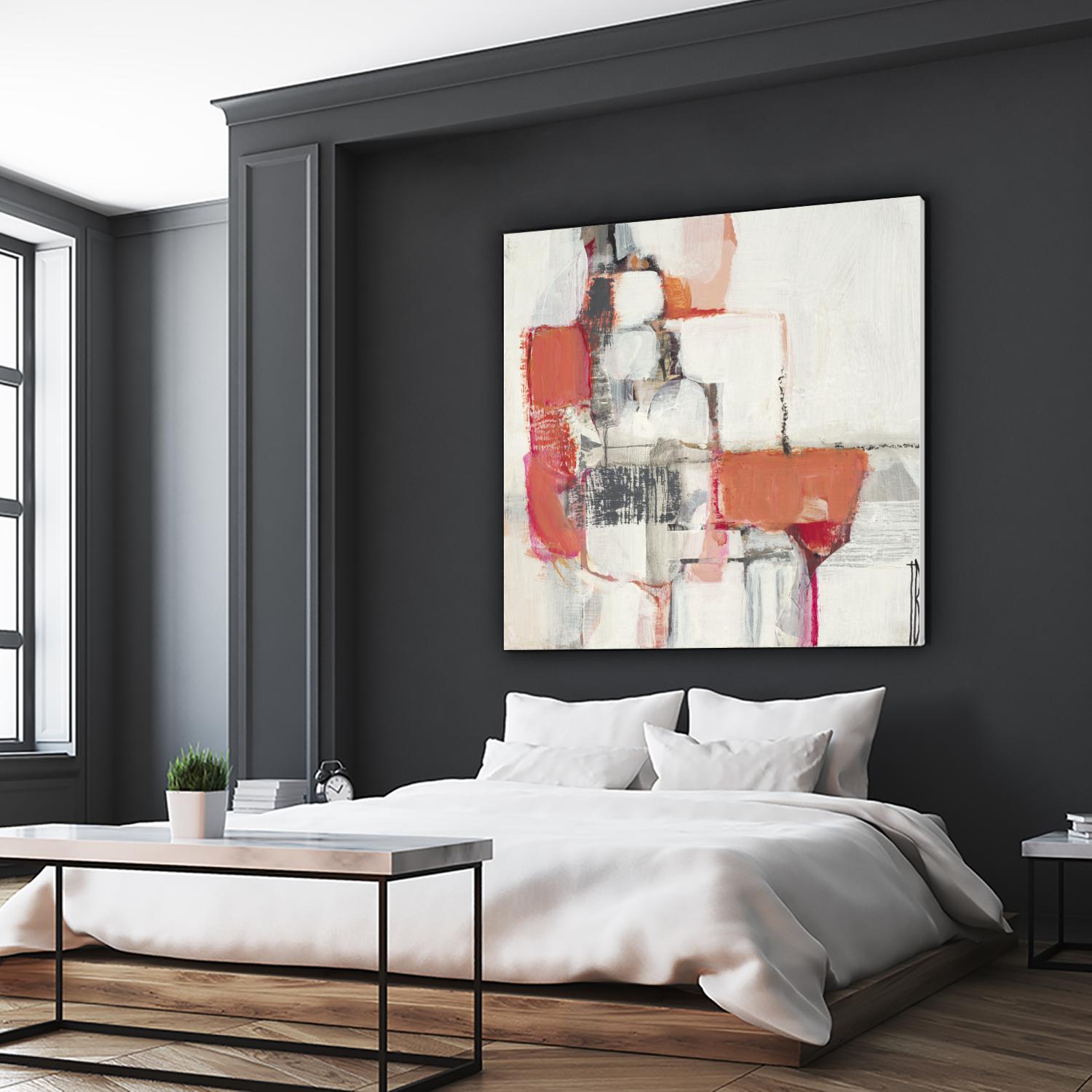 Map Series I by Terri Burris on GIANT ART - pinks abstract