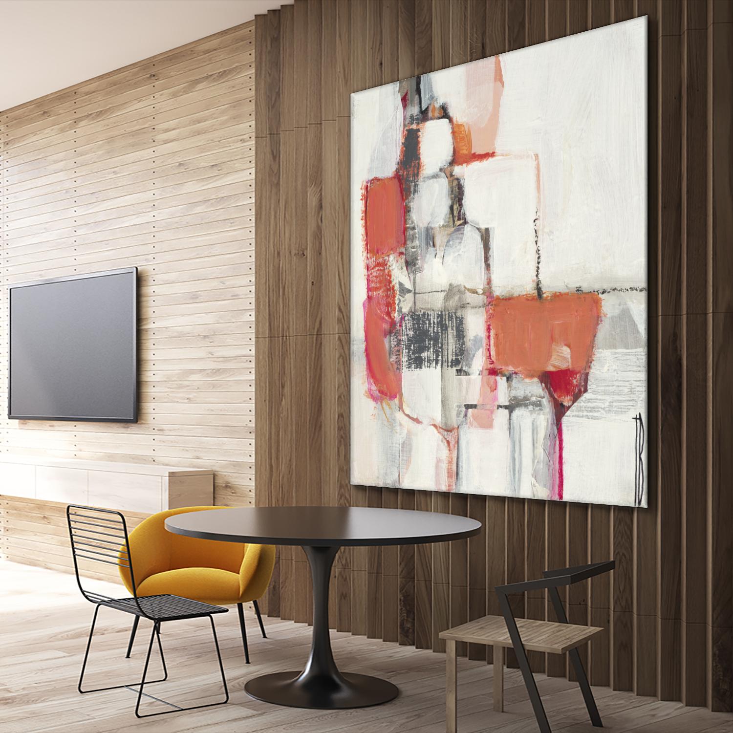 Map Series I by Terri Burris on GIANT ART - pinks abstract