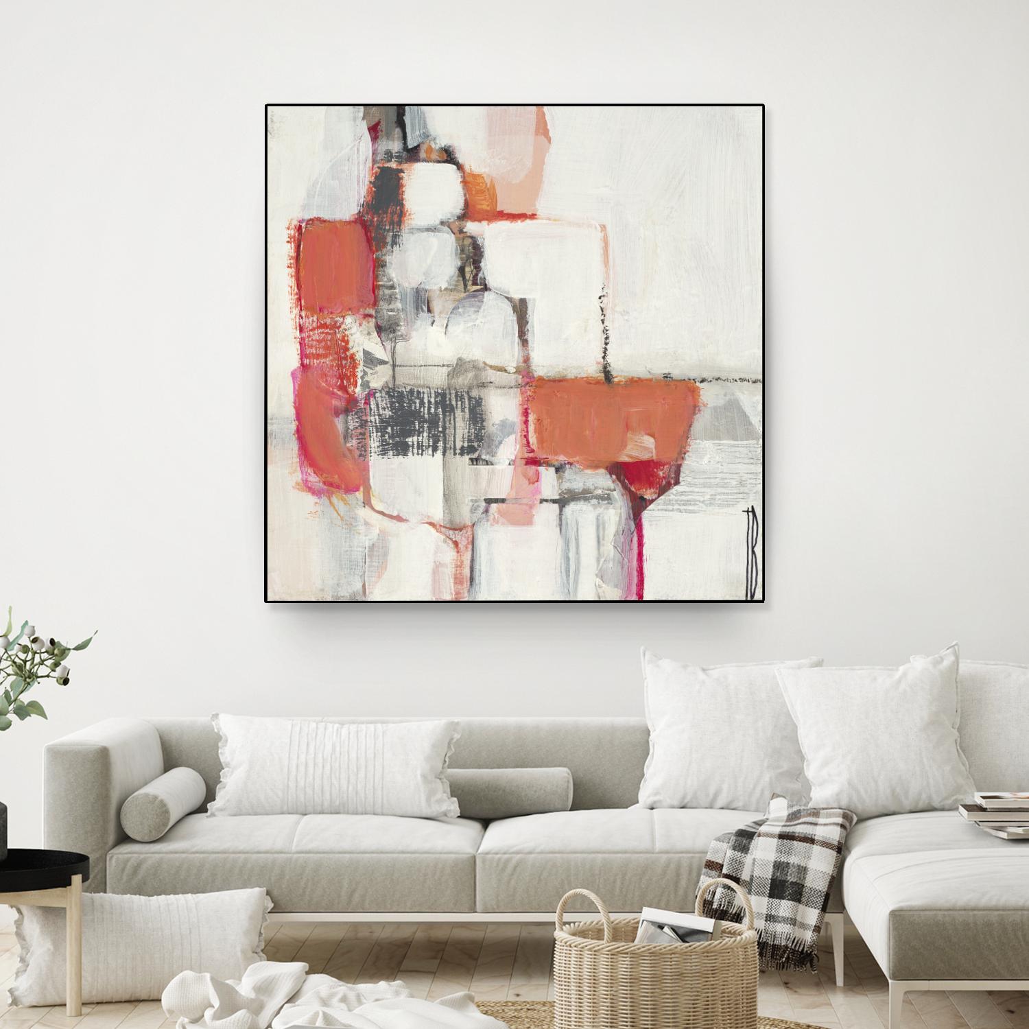 Map Series I by Terri Burris on GIANT ART - pinks abstract