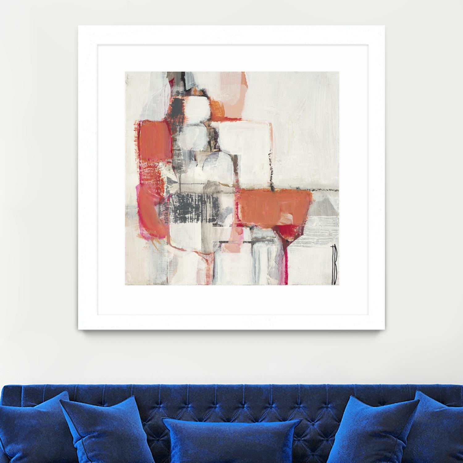 Map Series I by Terri Burris on GIANT ART - pinks abstract