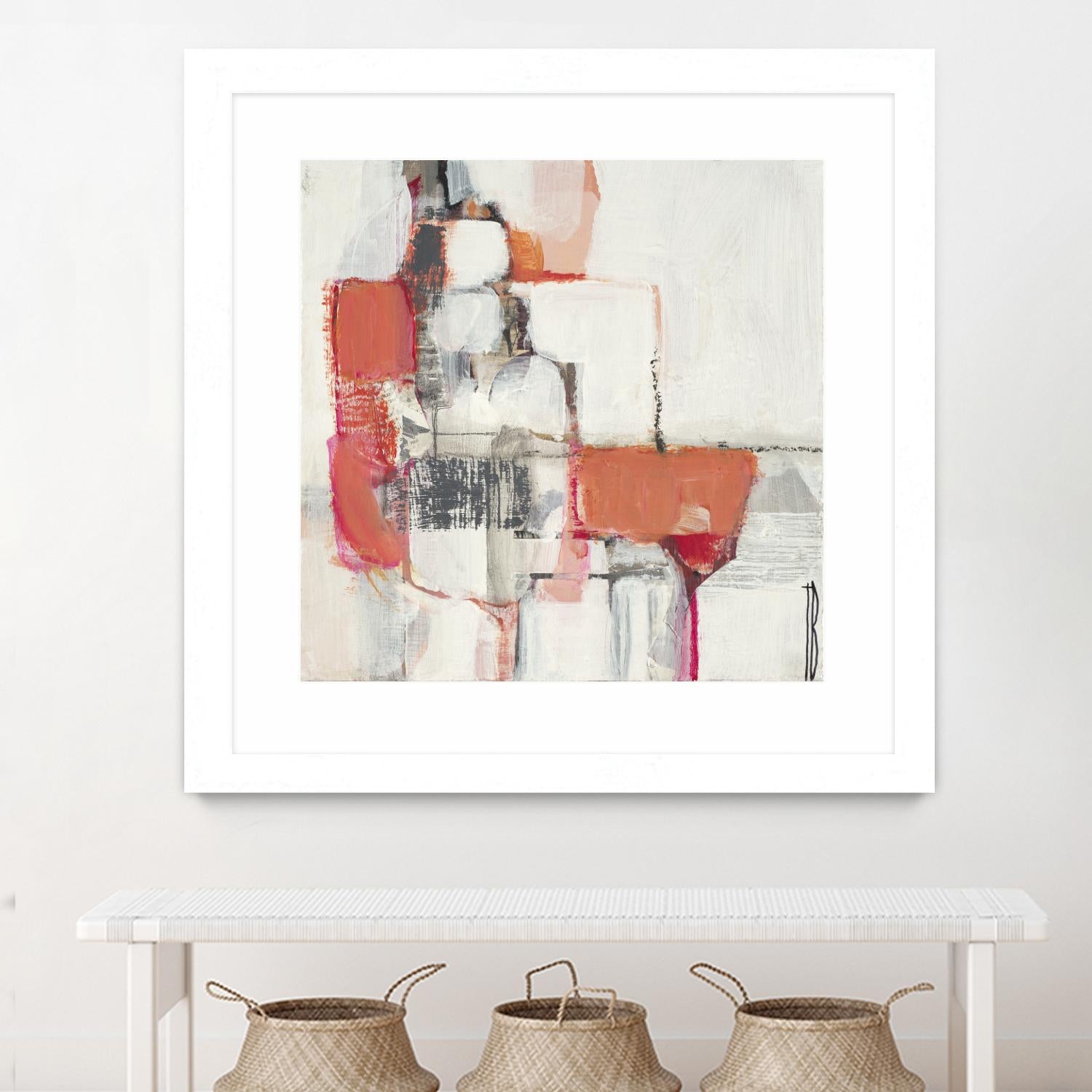 Map Series I by Terri Burris on GIANT ART - pinks abstract