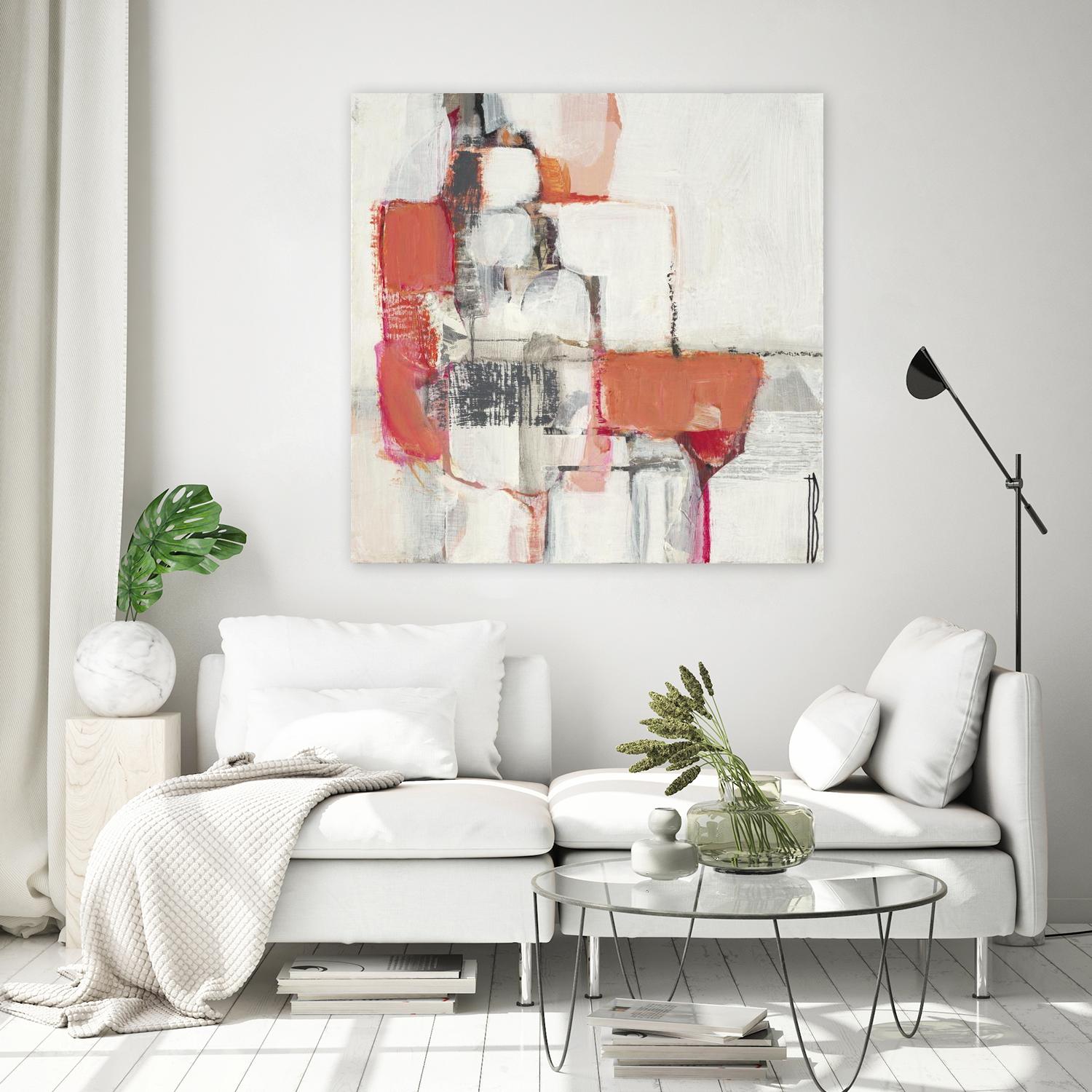 Map Series I by Terri Burris on GIANT ART - pinks abstract