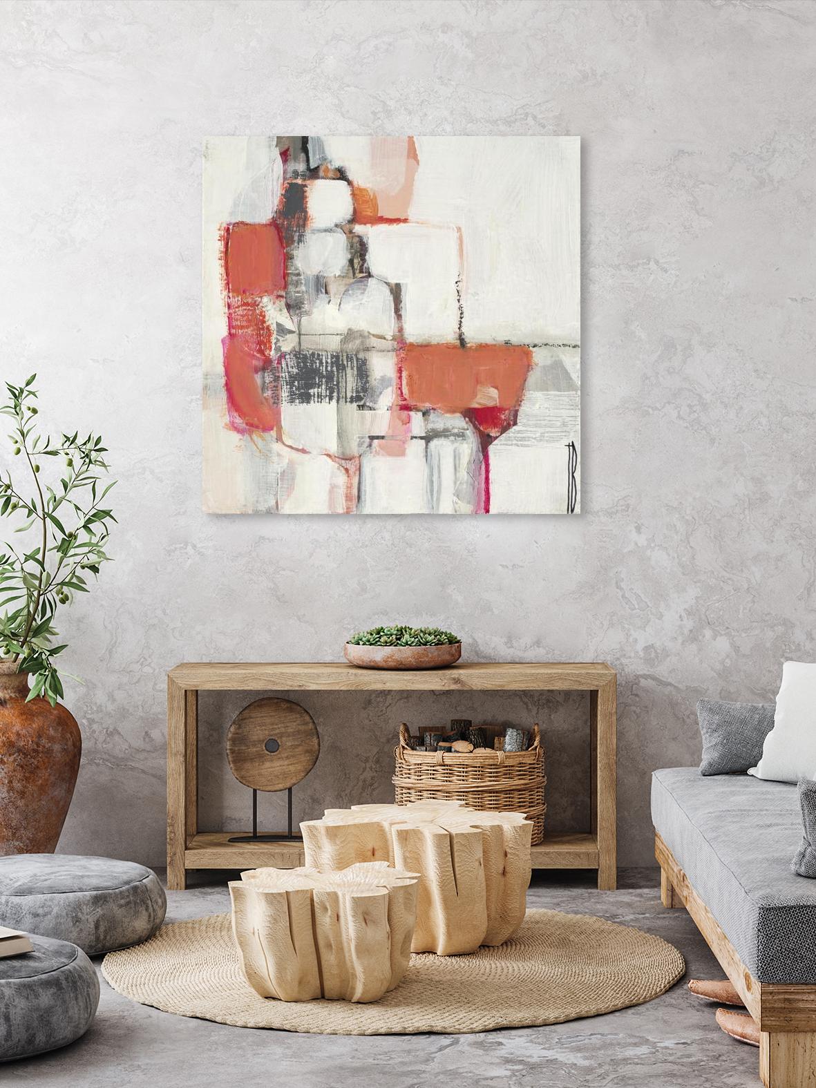 Map Series I by Terri Burris on GIANT ART - pinks abstract