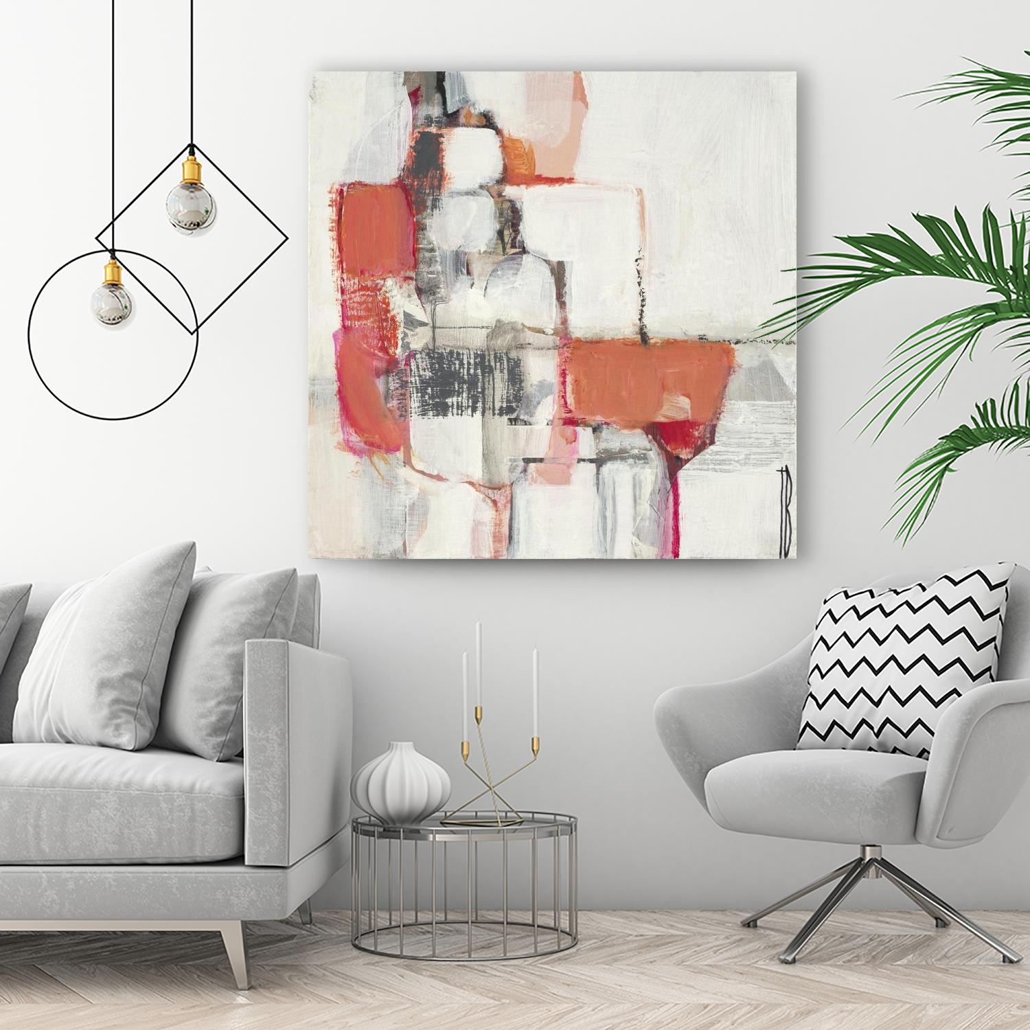 Map Series I by Terri Burris on GIANT ART - pinks abstract