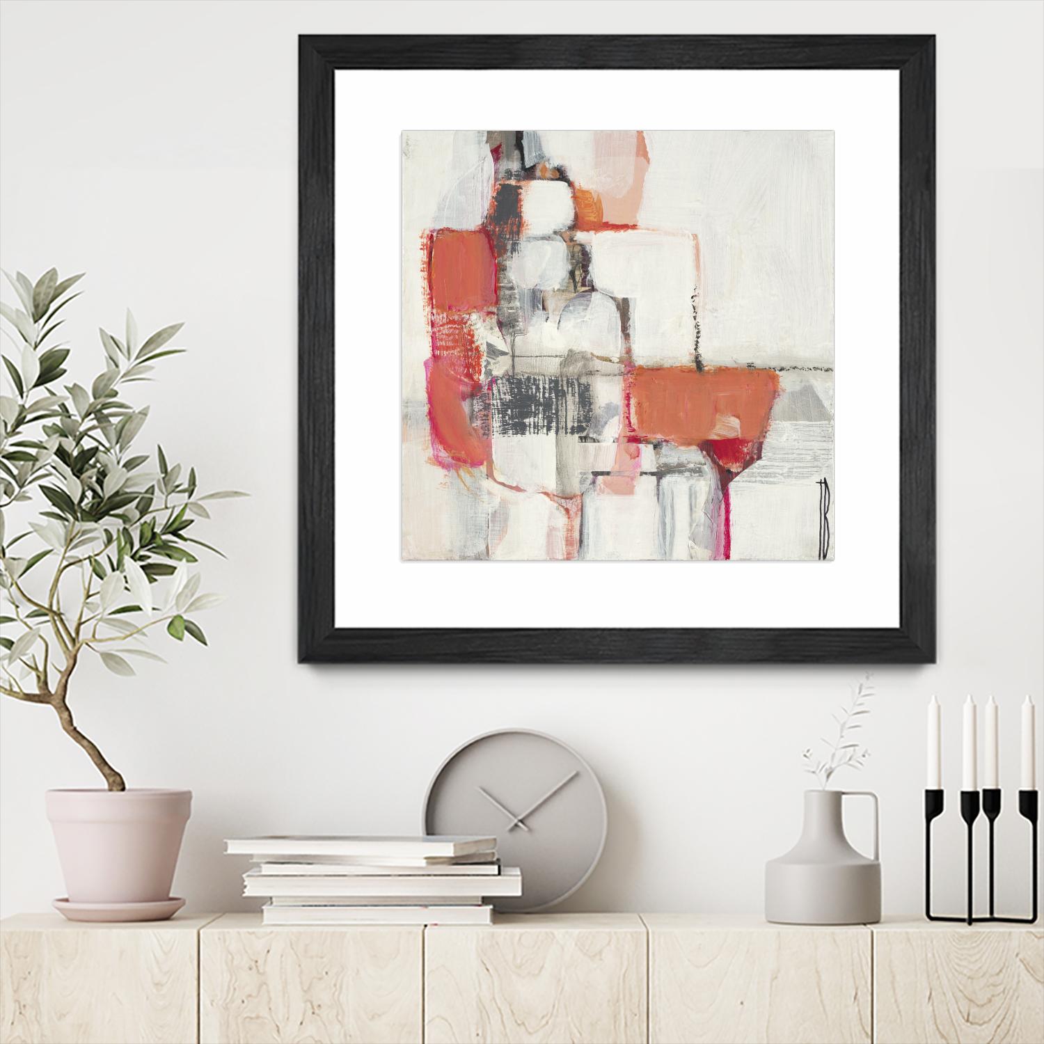 Map Series I by Terri Burris on GIANT ART - pinks abstract