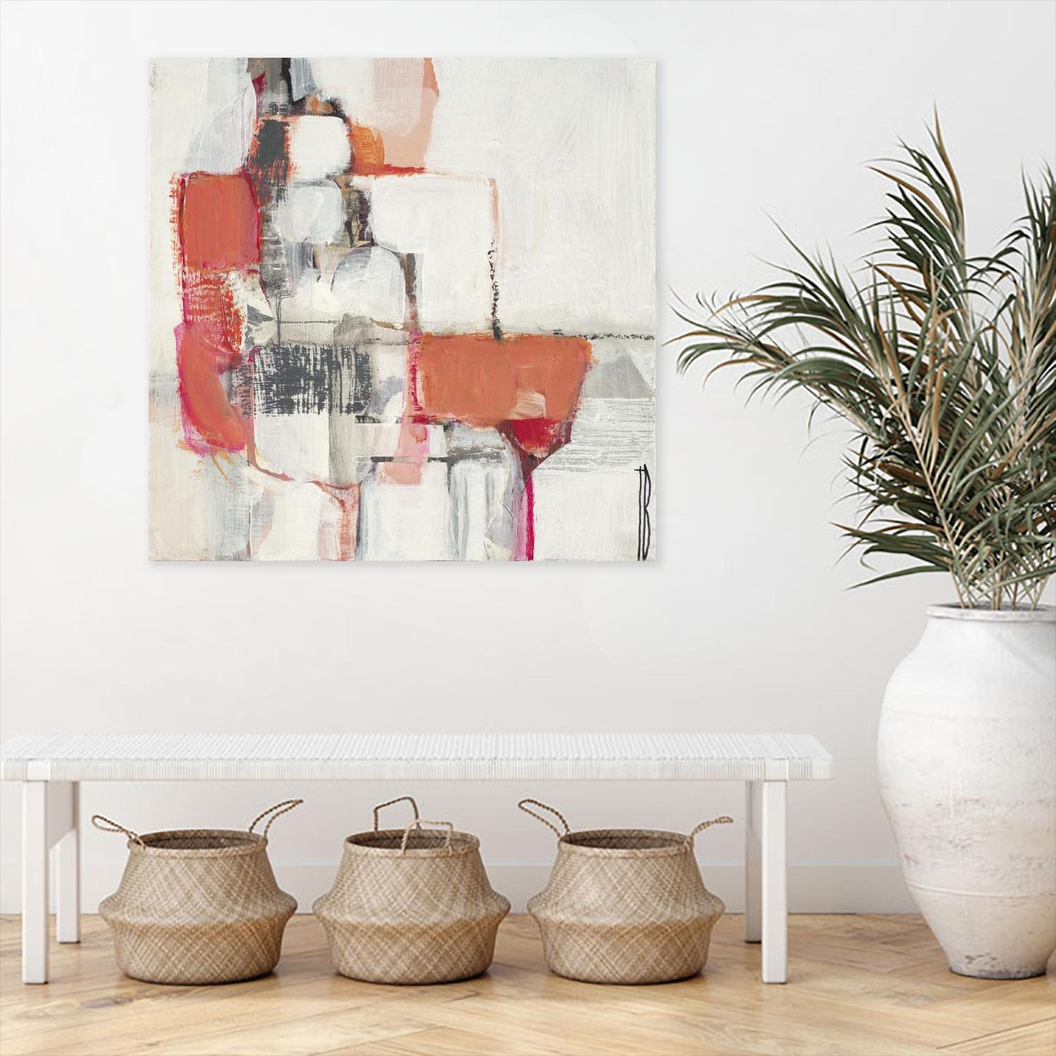 Map Series I by Terri Burris on GIANT ART - pinks abstract