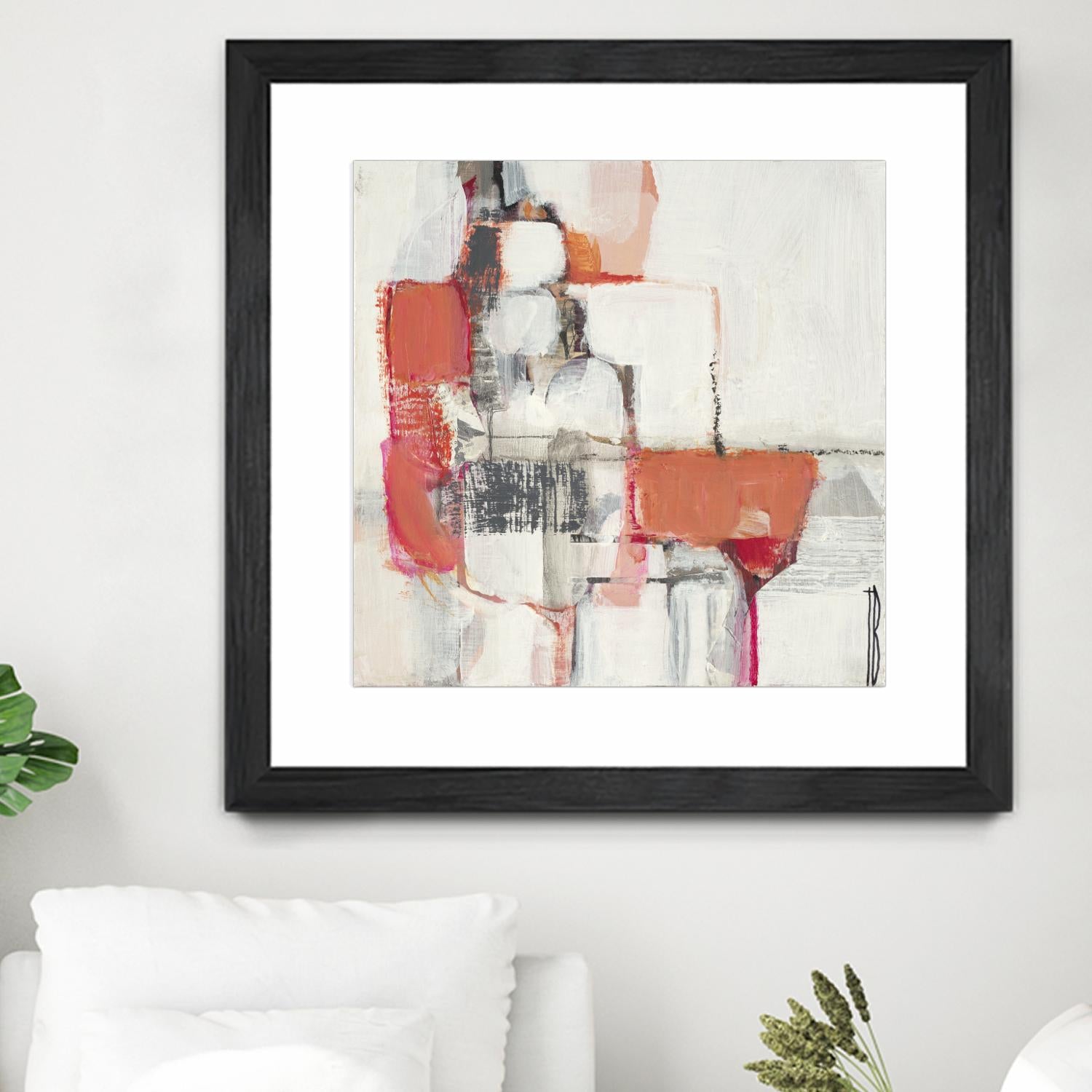 Map Series I by Terri Burris on GIANT ART - pinks abstract