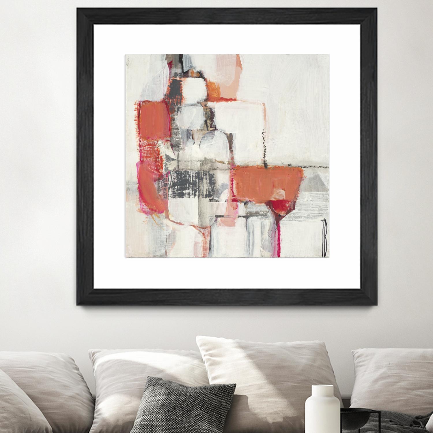 Map Series I by Terri Burris on GIANT ART - pinks abstract