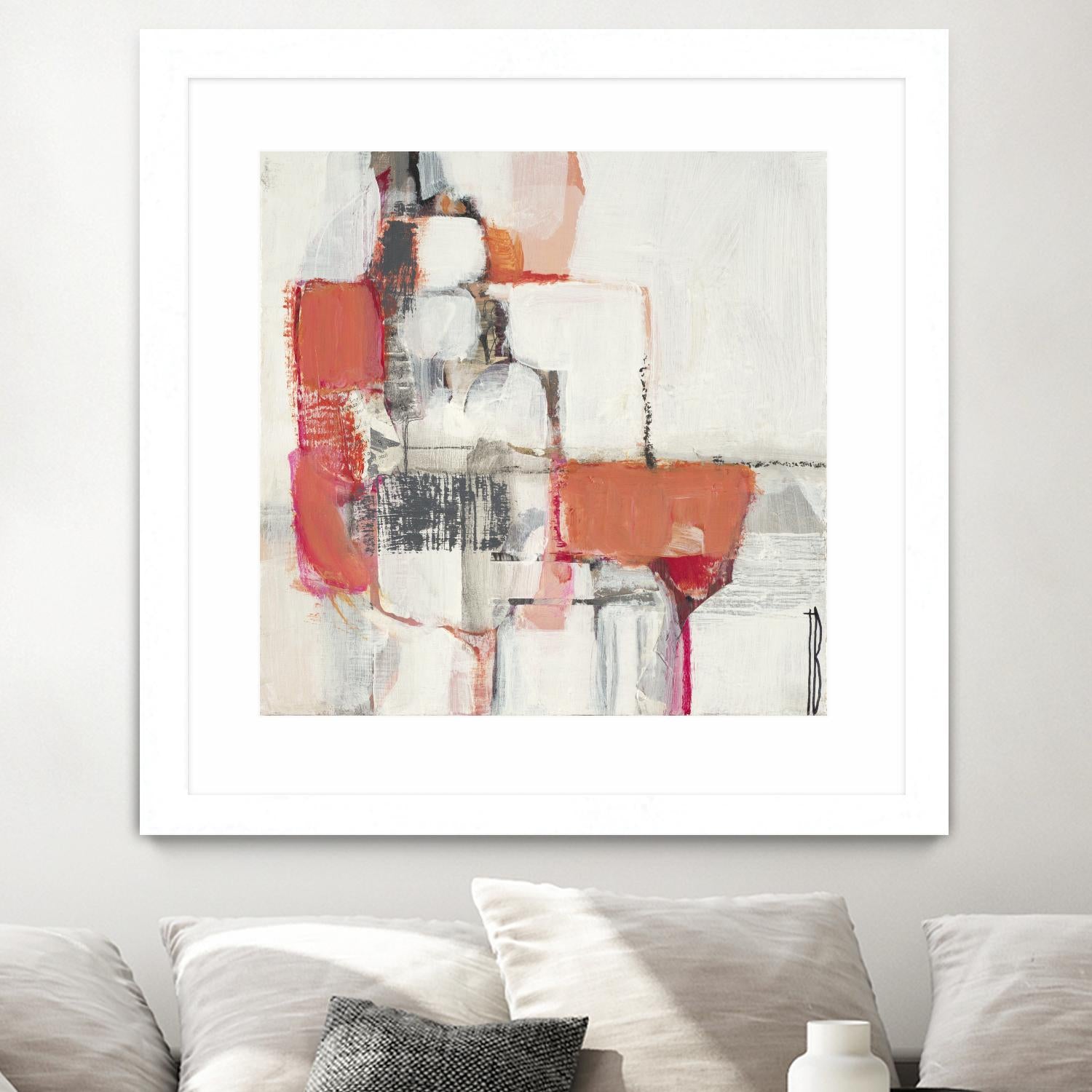 Map Series I by Terri Burris on GIANT ART - pinks abstract