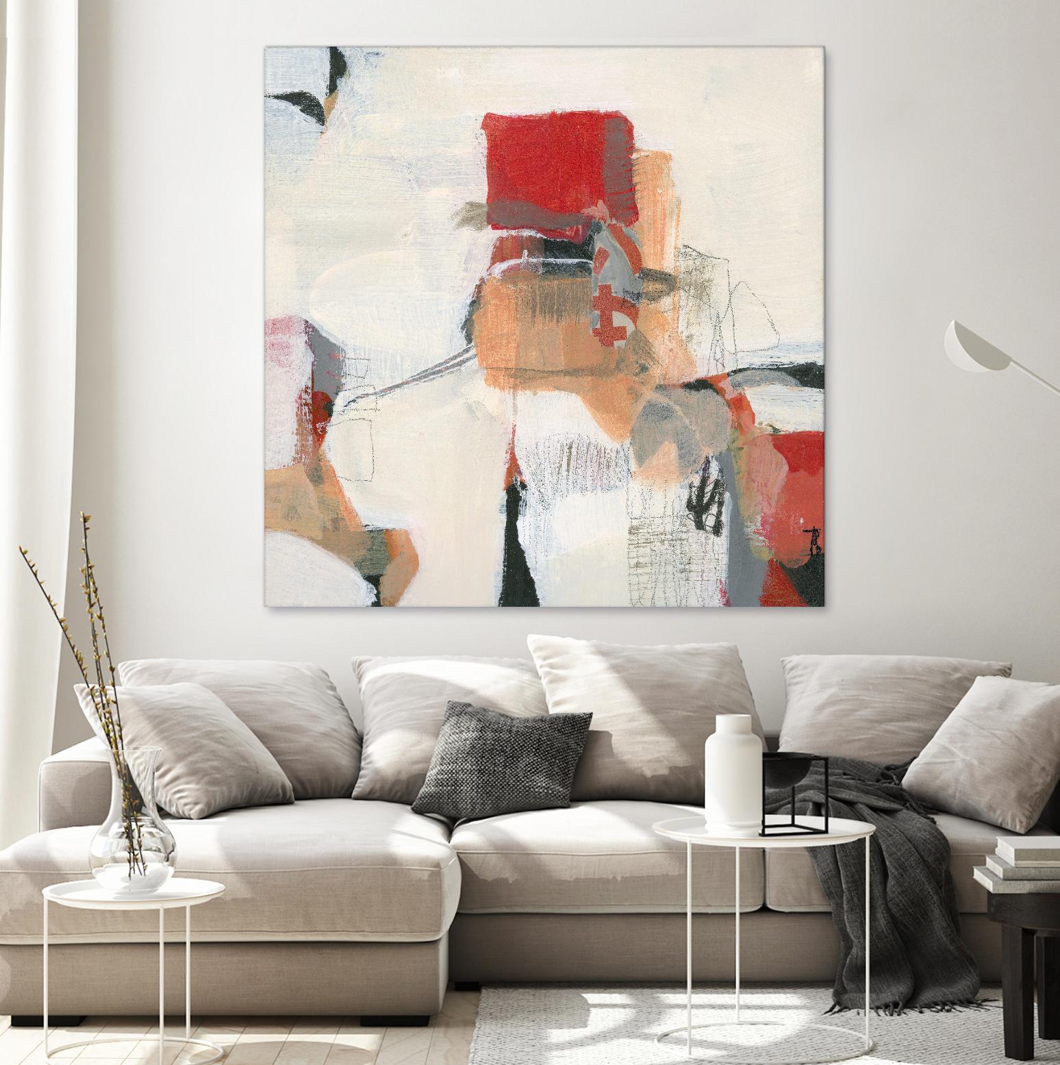 Bay Bridge I by Terri Burris on GIANT ART - reds abstract