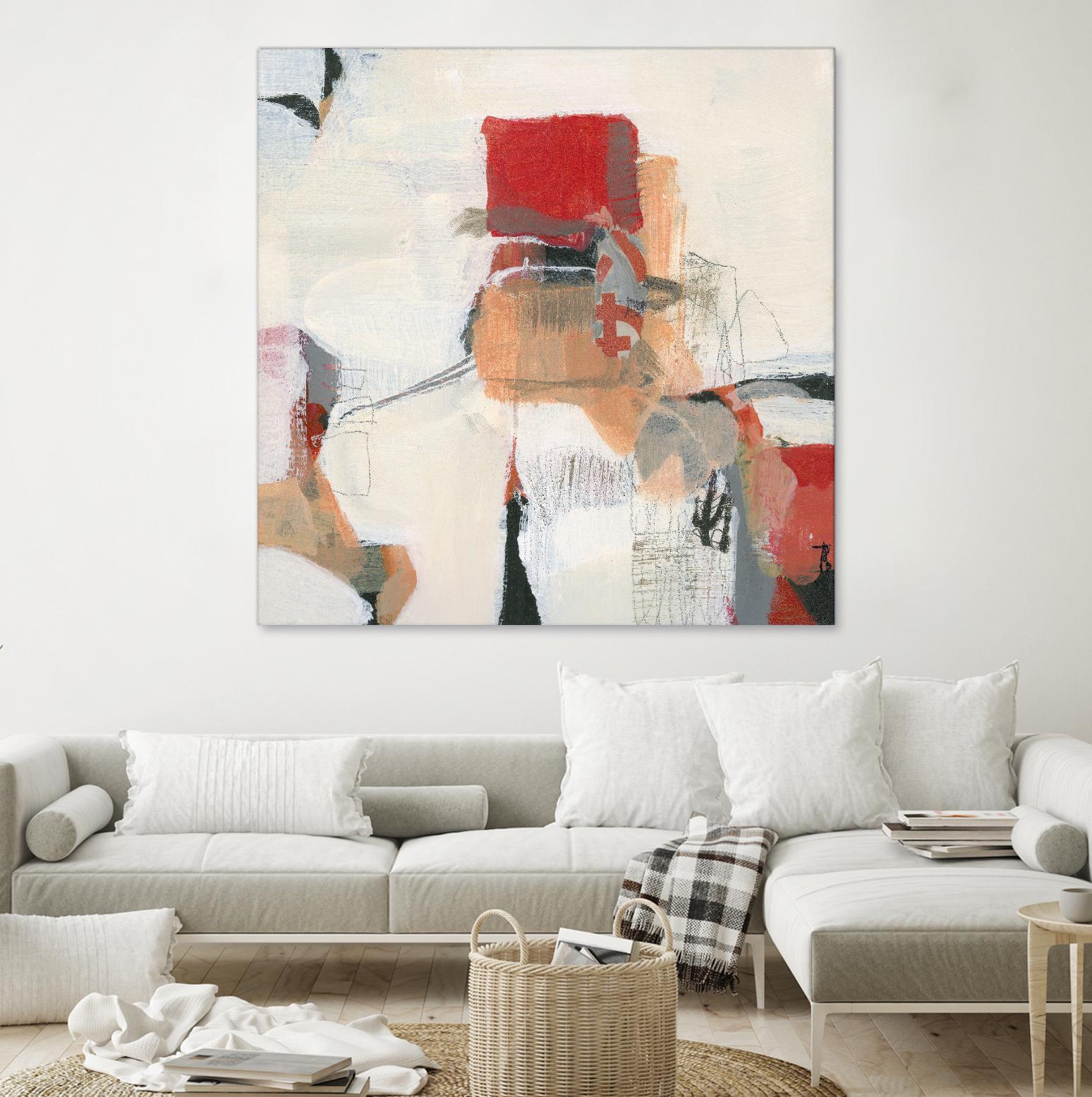 Bay Bridge I by Terri Burris on GIANT ART - reds abstract