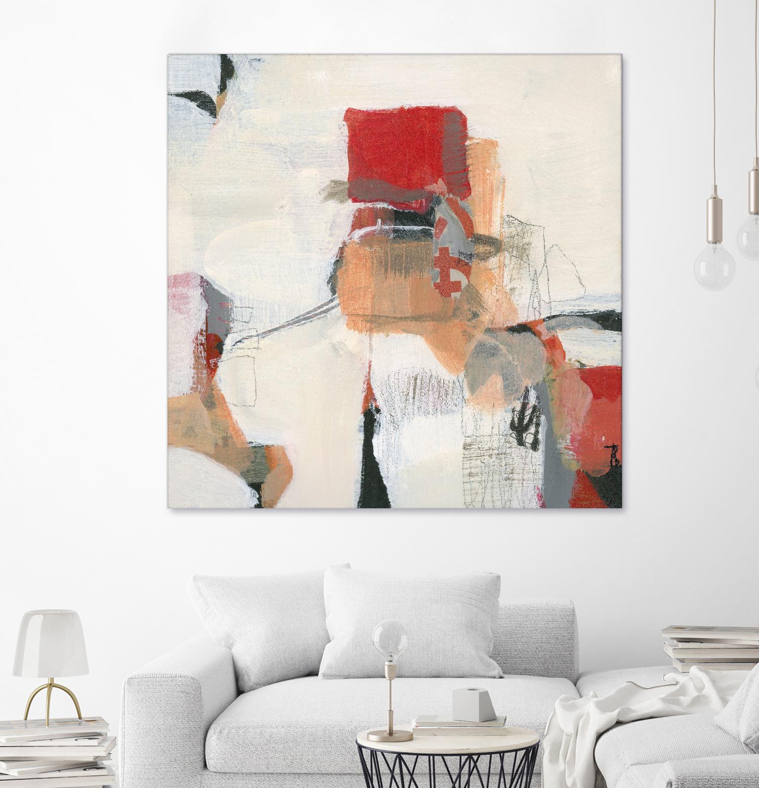 Bay Bridge I by Terri Burris on GIANT ART - reds abstract