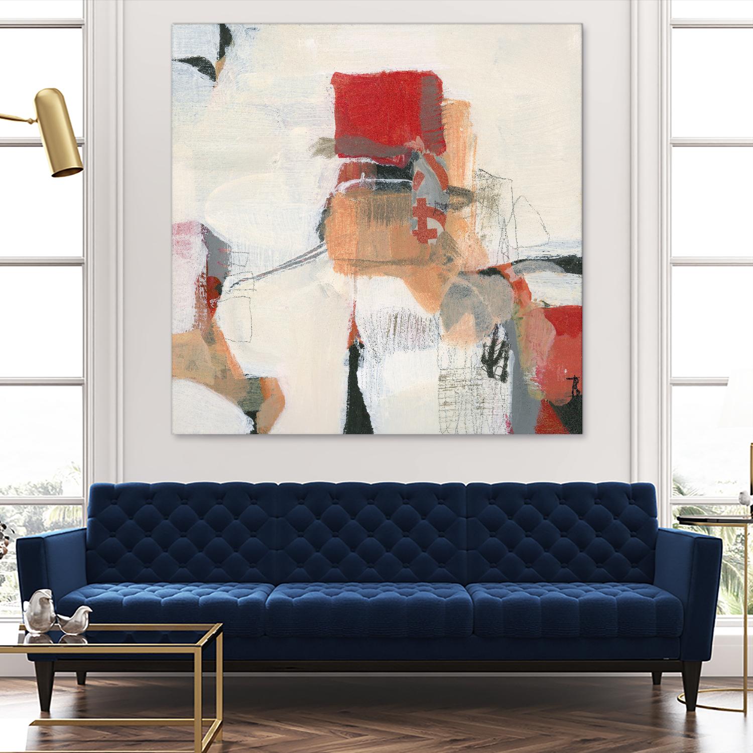 Bay Bridge I by Terri Burris on GIANT ART - reds abstract