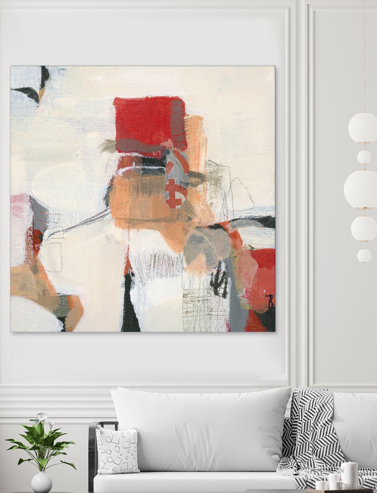 Bay Bridge I by Terri Burris on GIANT ART - reds abstract