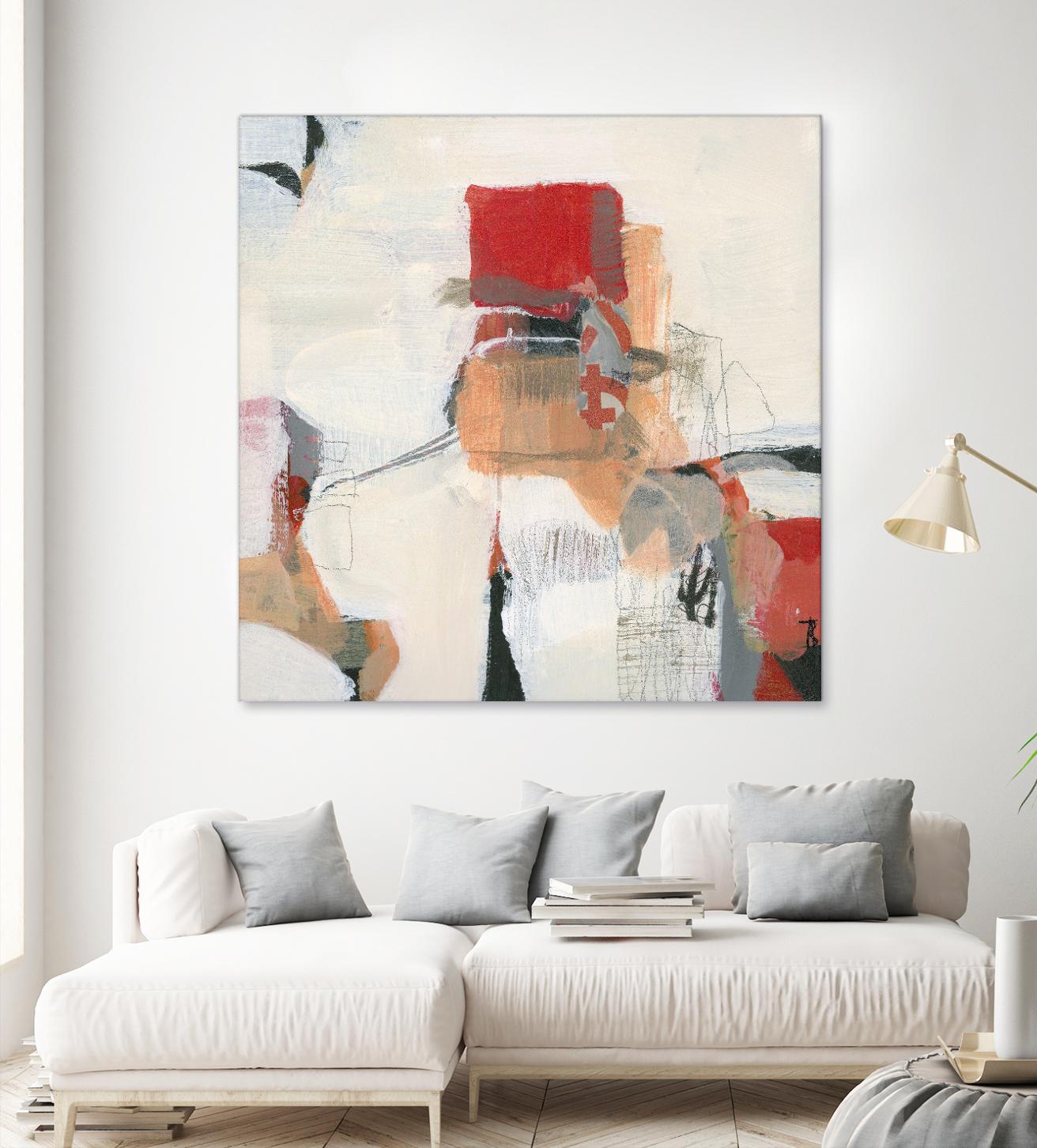 Bay Bridge I by Terri Burris on GIANT ART - reds abstract