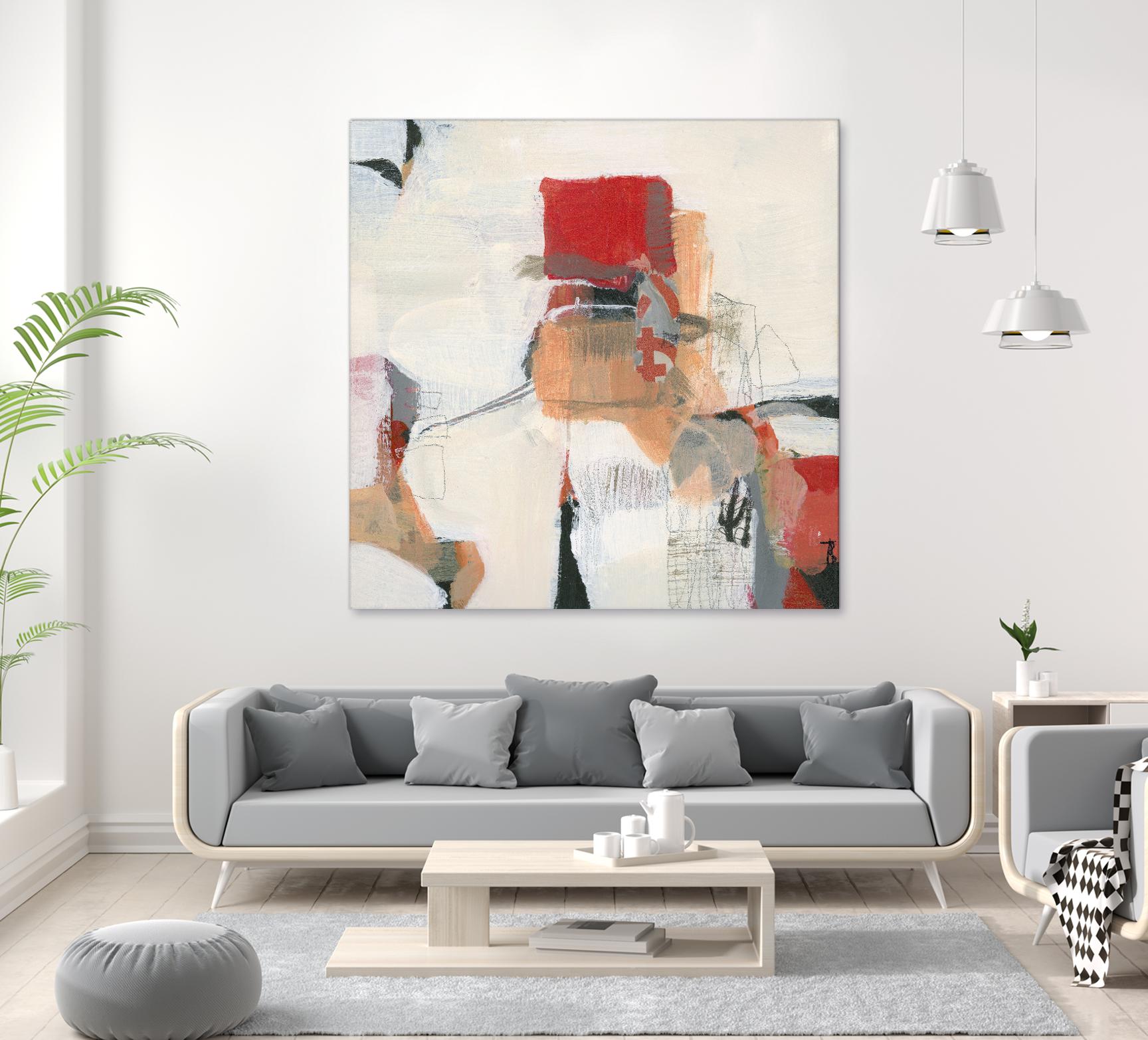 Bay Bridge I by Terri Burris on GIANT ART - reds abstract