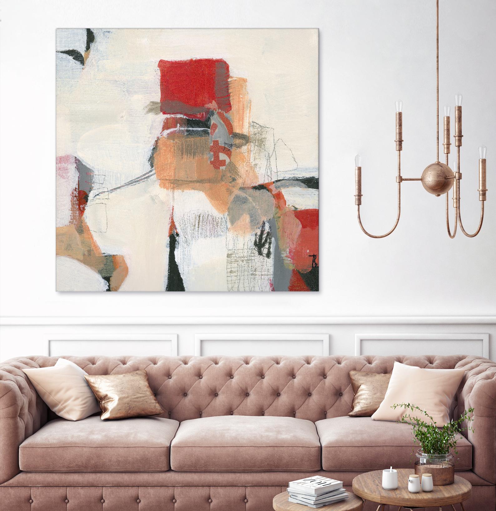 Bay Bridge I by Terri Burris on GIANT ART - reds abstract