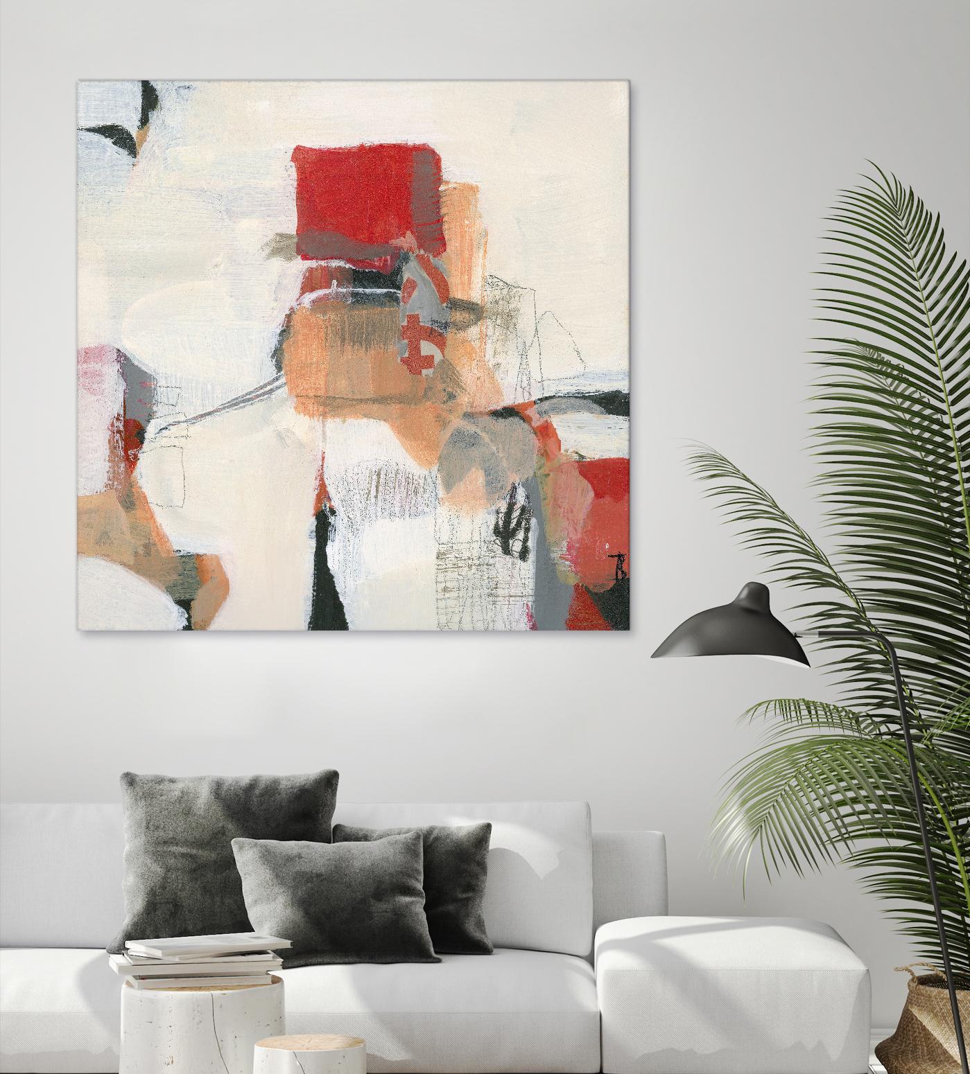 Bay Bridge I by Terri Burris on GIANT ART - reds abstract