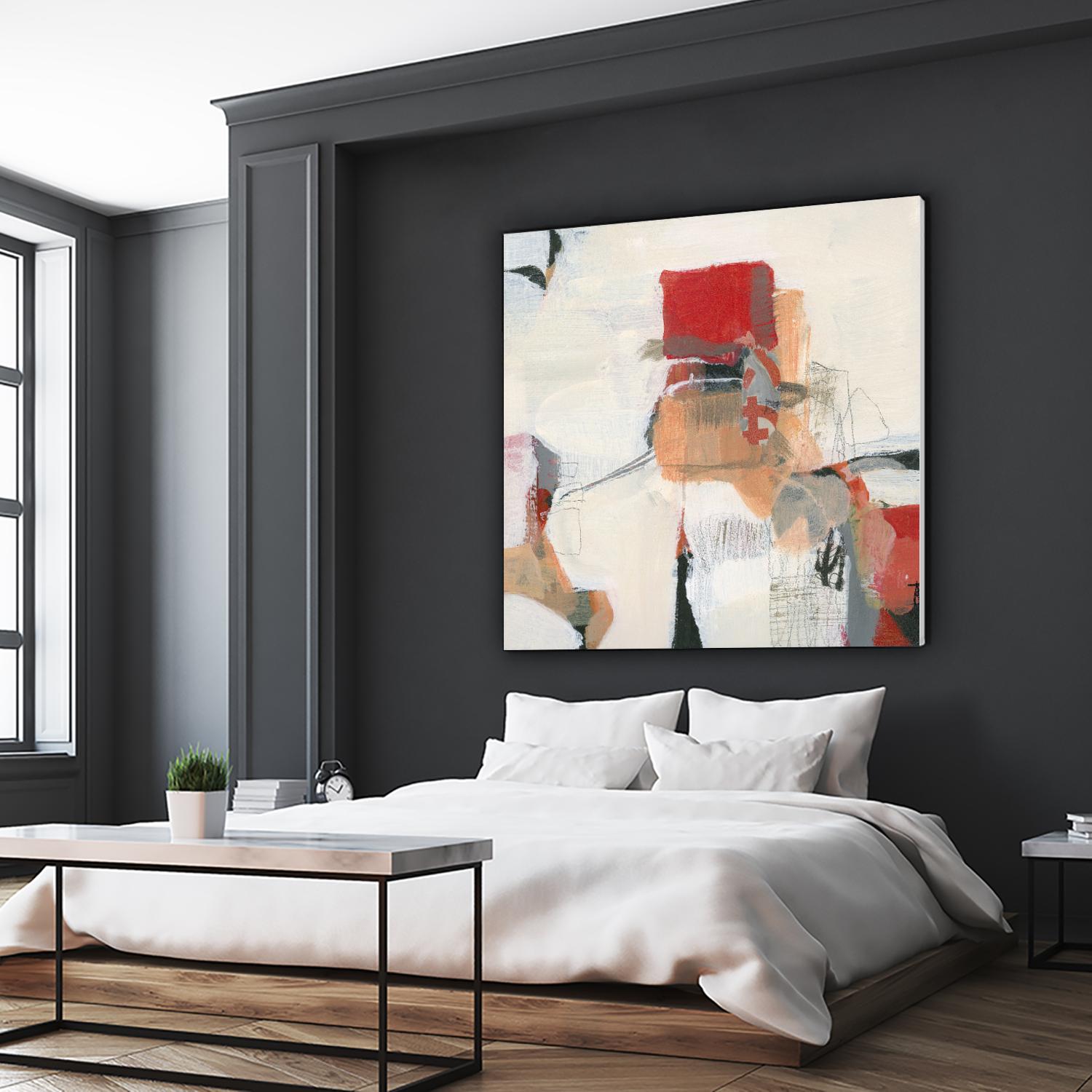 Bay Bridge I by Terri Burris on GIANT ART - reds abstract