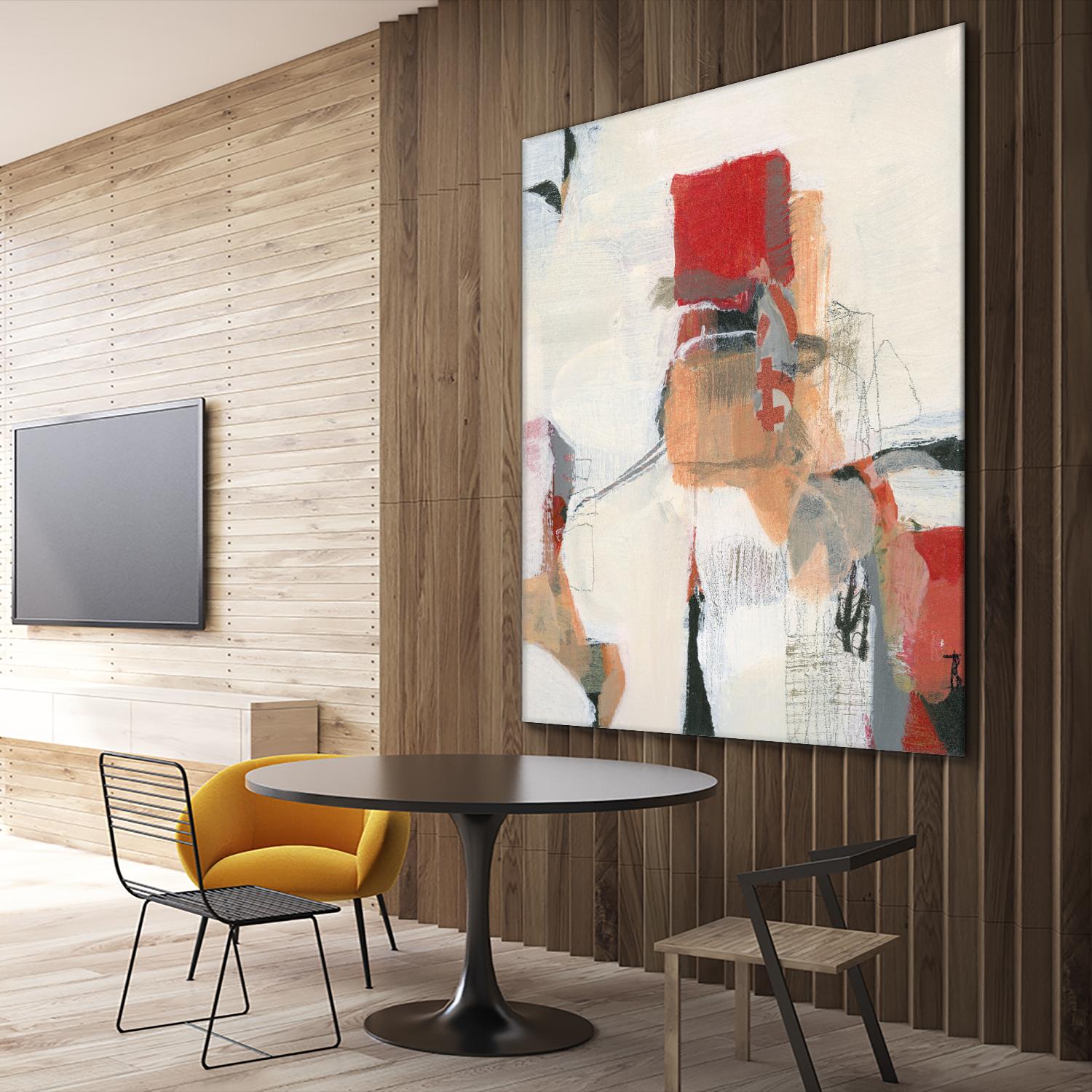 Bay Bridge I by Terri Burris on GIANT ART - reds abstract