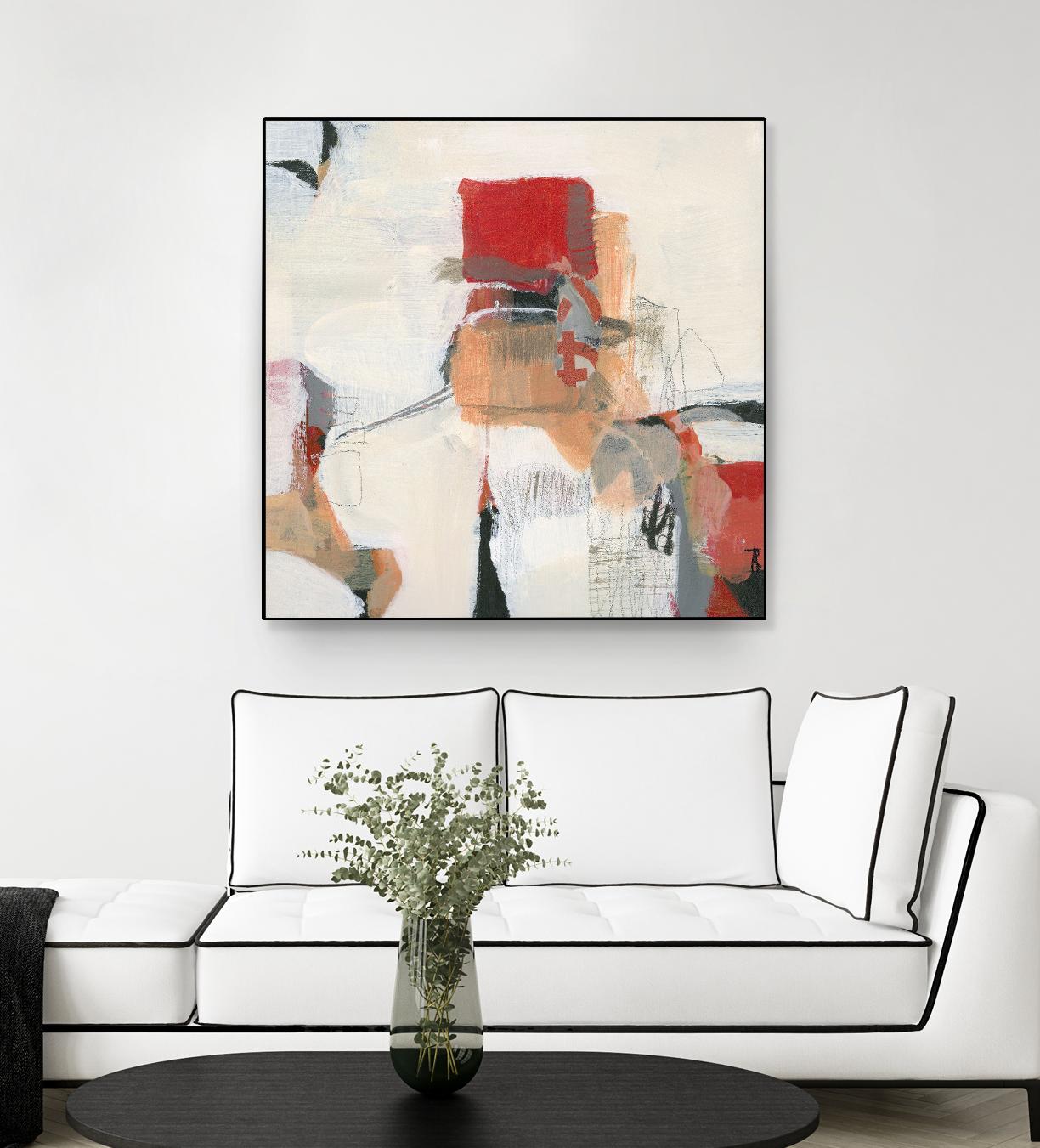 Bay Bridge I by Terri Burris on GIANT ART - reds abstract