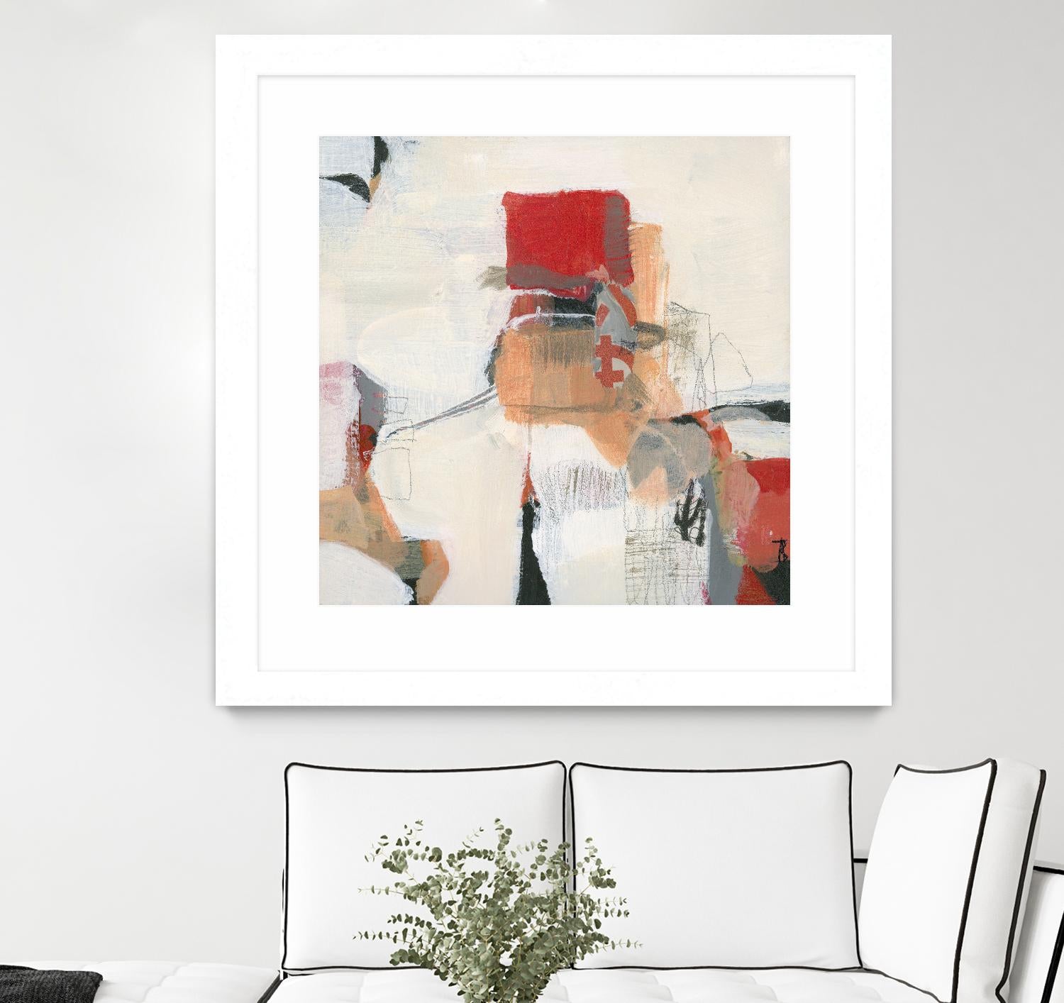 Bay Bridge I by Terri Burris on GIANT ART - reds abstract