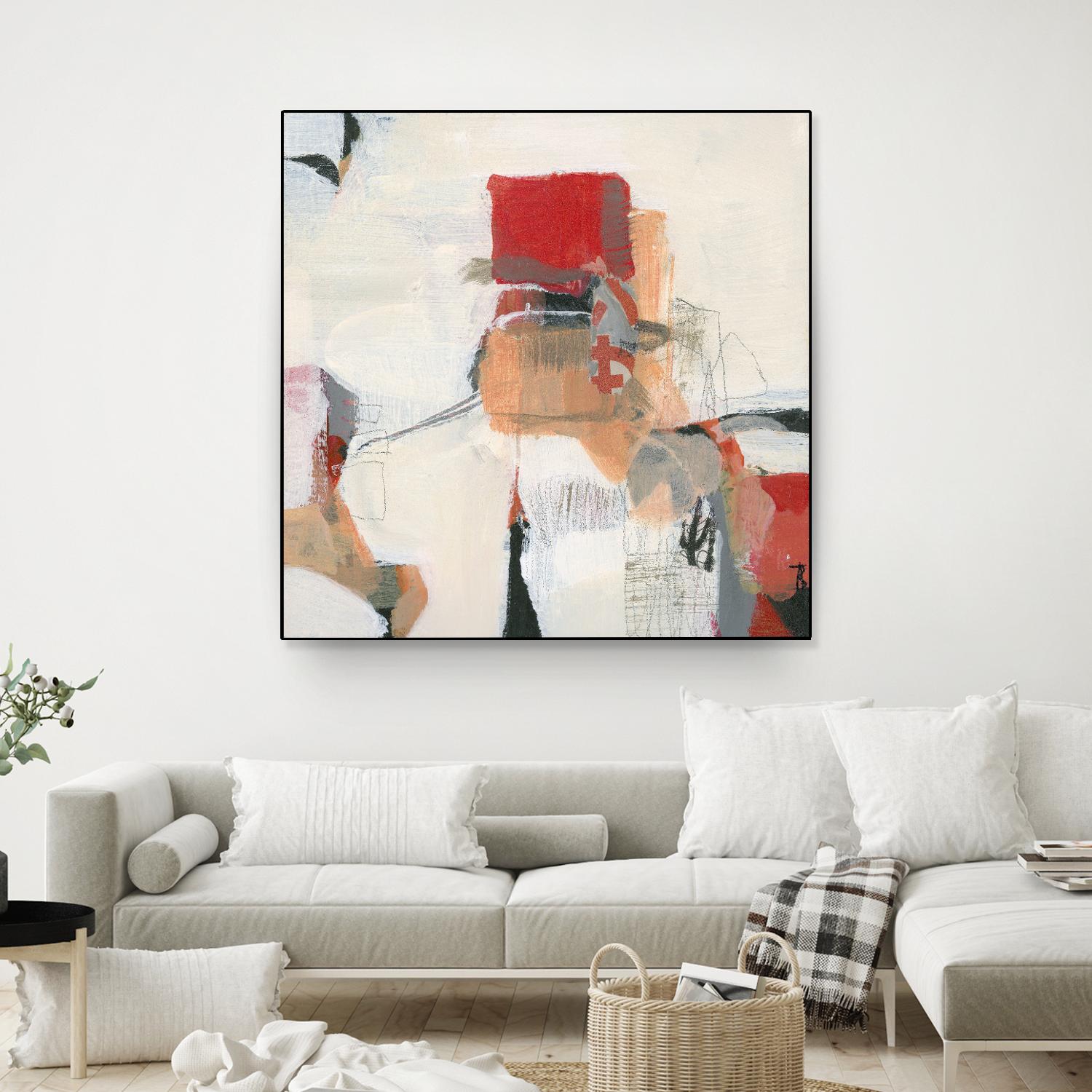 Bay Bridge I by Terri Burris on GIANT ART - reds abstract