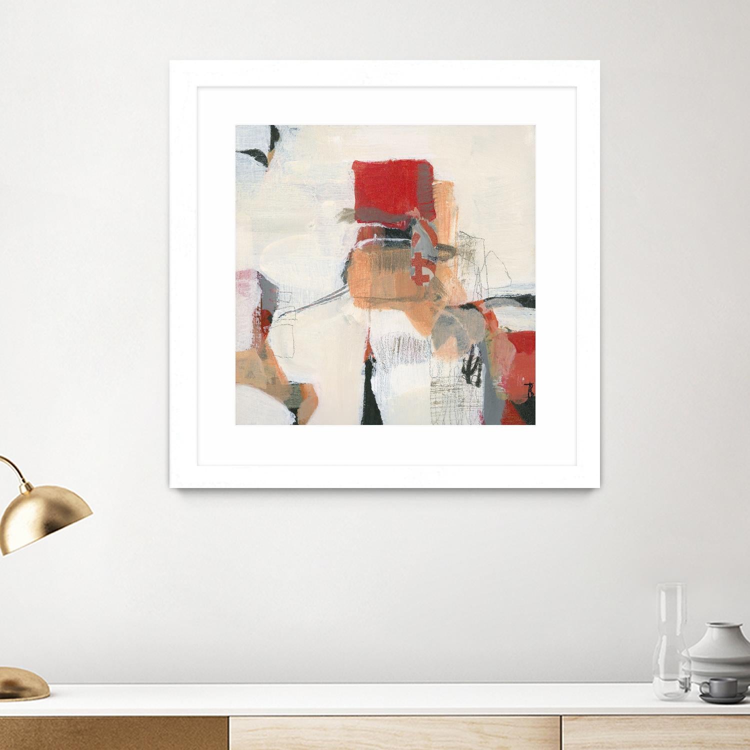 Bay Bridge I by Terri Burris on GIANT ART - reds abstract