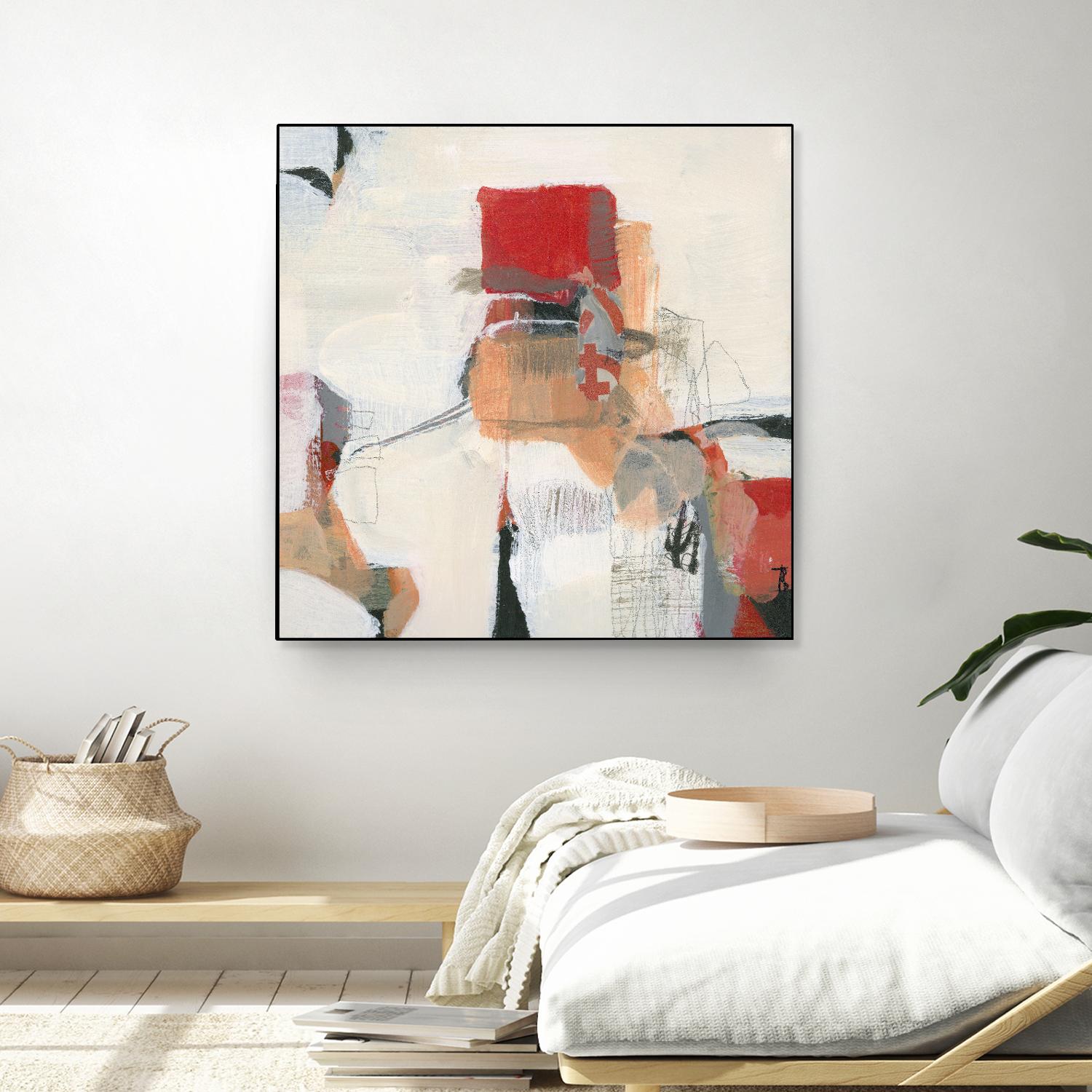 Bay Bridge I by Terri Burris on GIANT ART - reds abstract