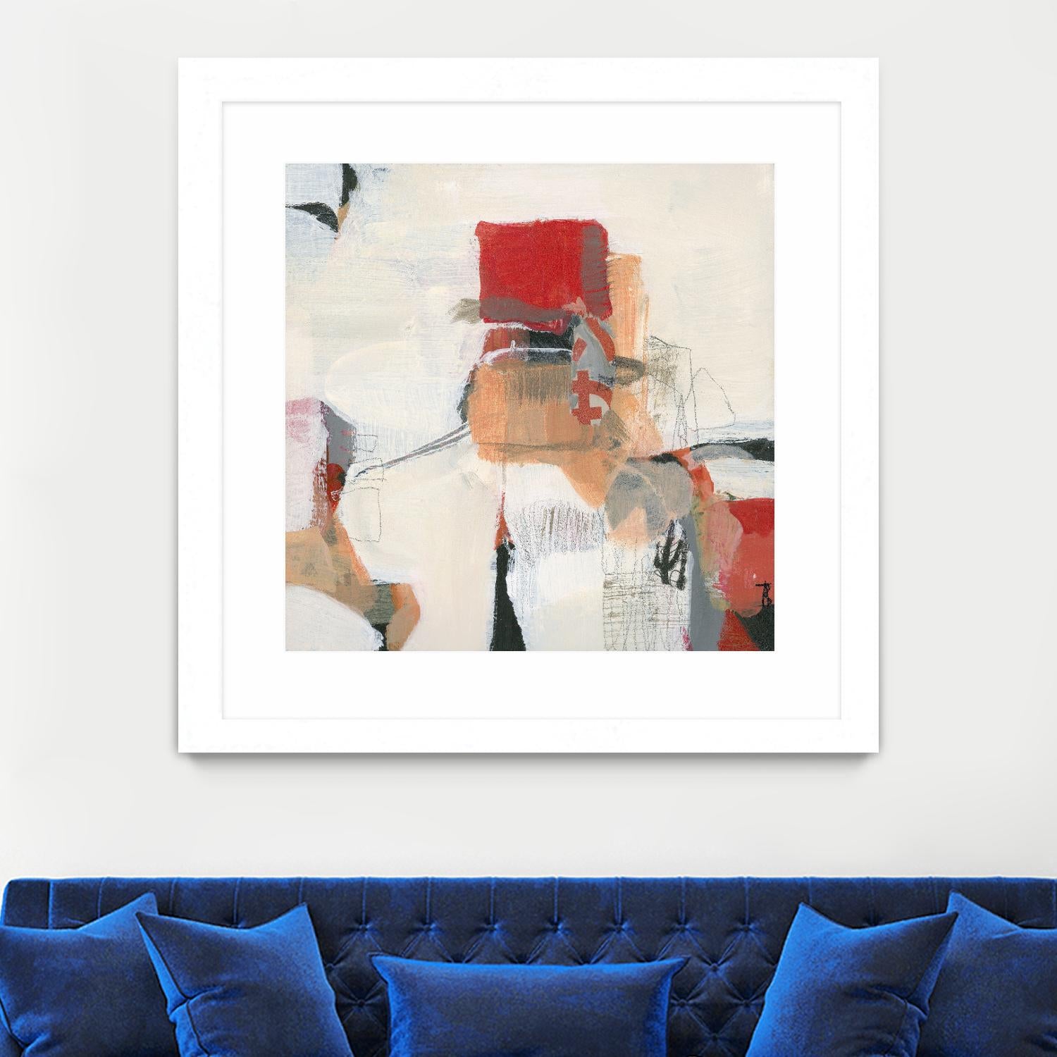 Bay Bridge I by Terri Burris on GIANT ART - reds abstract