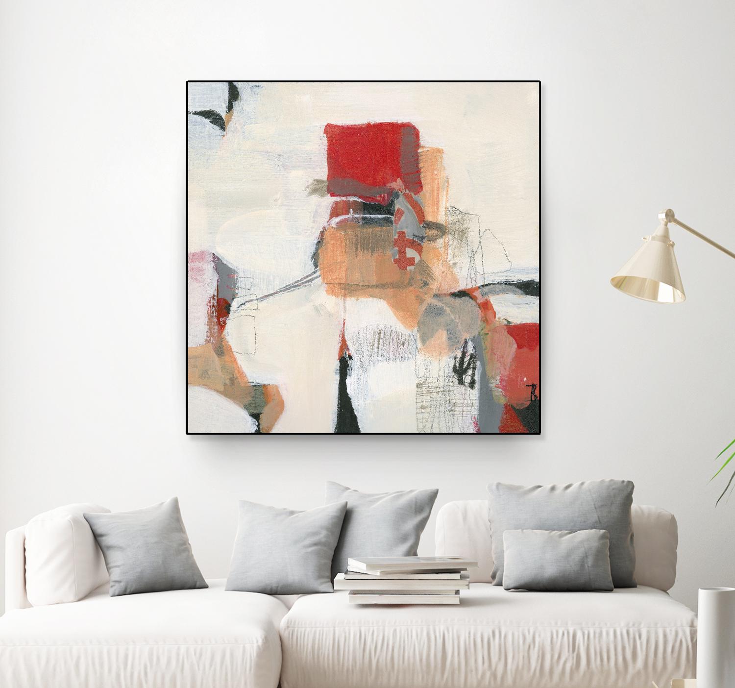 Bay Bridge I by Terri Burris on GIANT ART - reds abstract