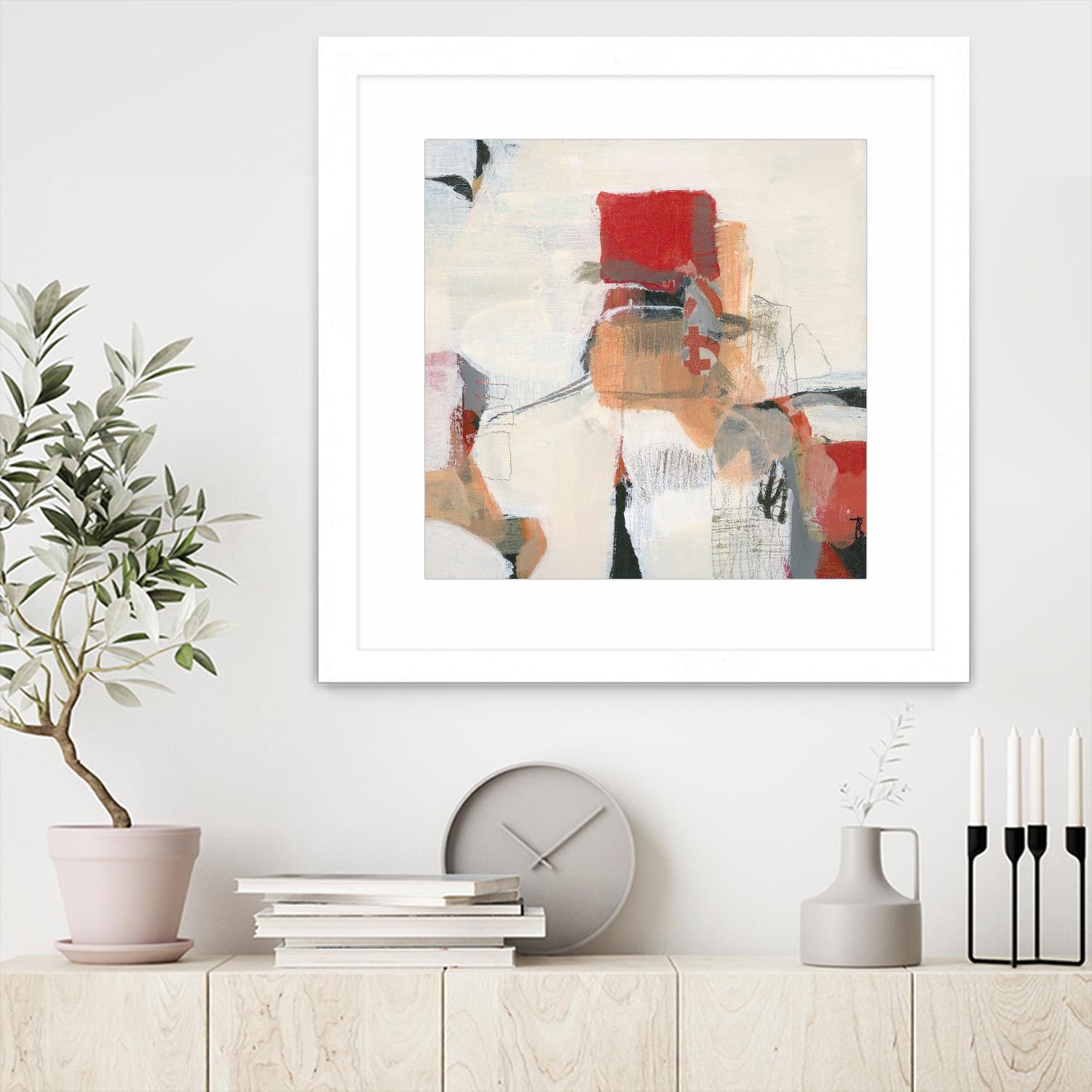 Bay Bridge I by Terri Burris on GIANT ART - reds abstract