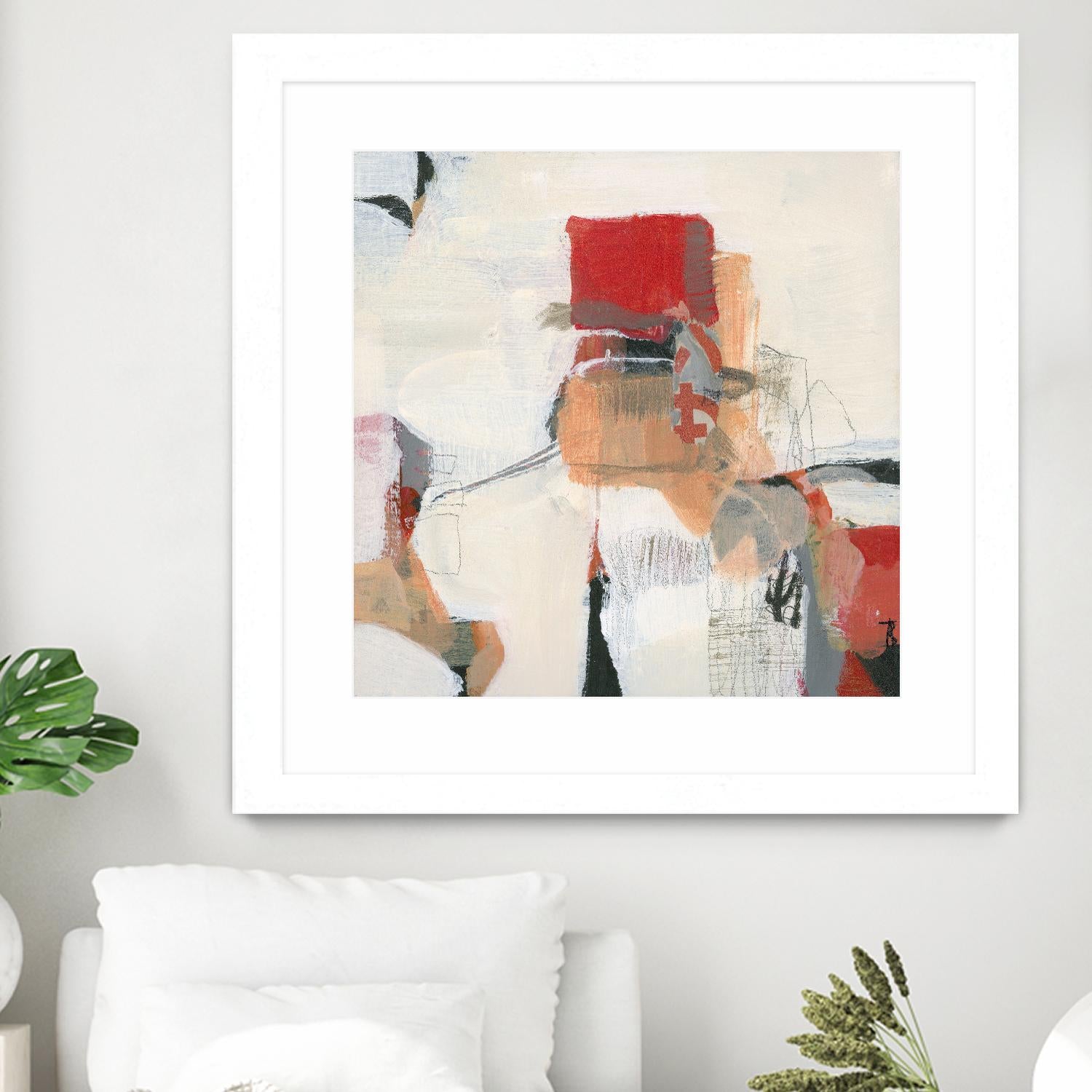 Bay Bridge I by Terri Burris on GIANT ART - reds abstract