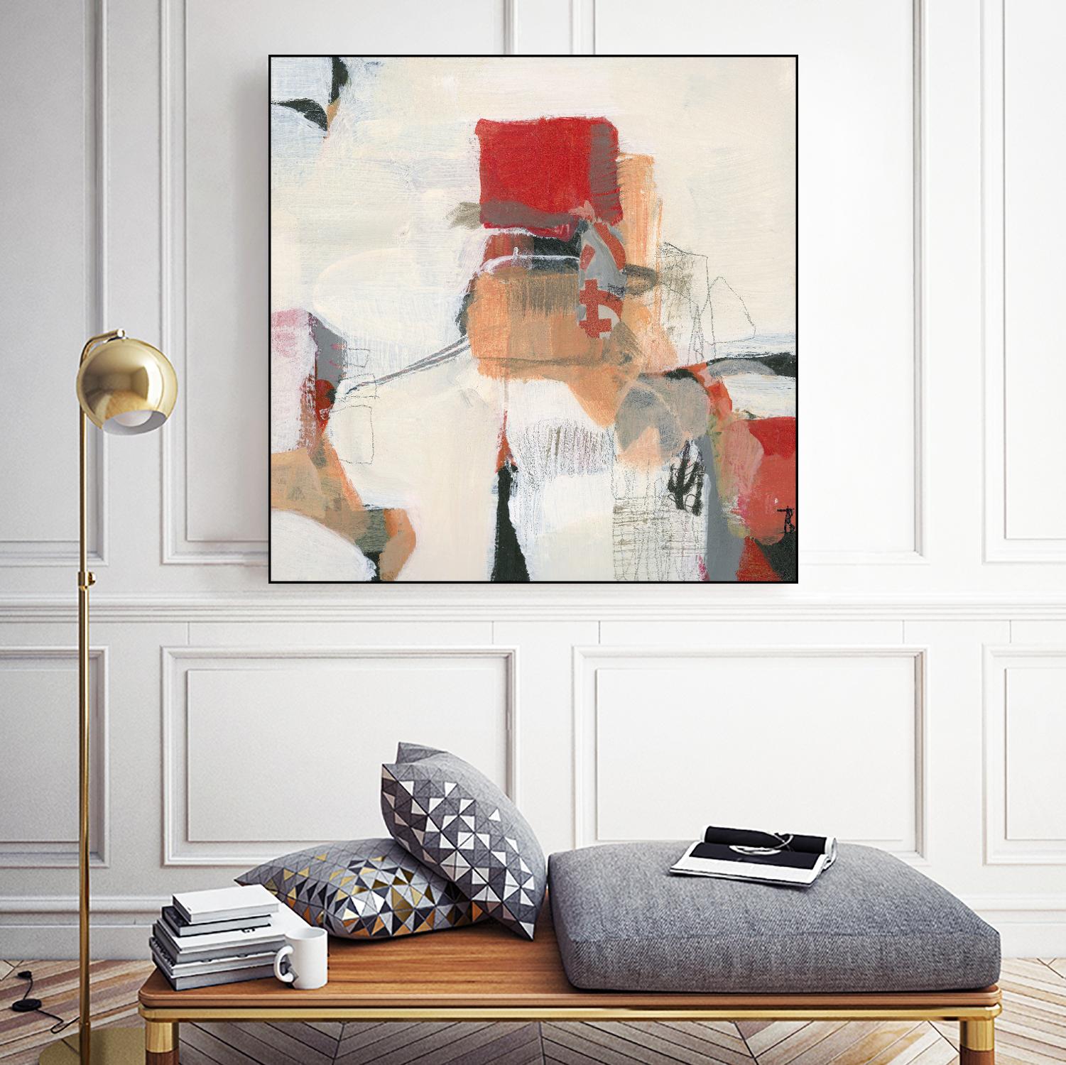 Bay Bridge I by Terri Burris on GIANT ART - reds abstract