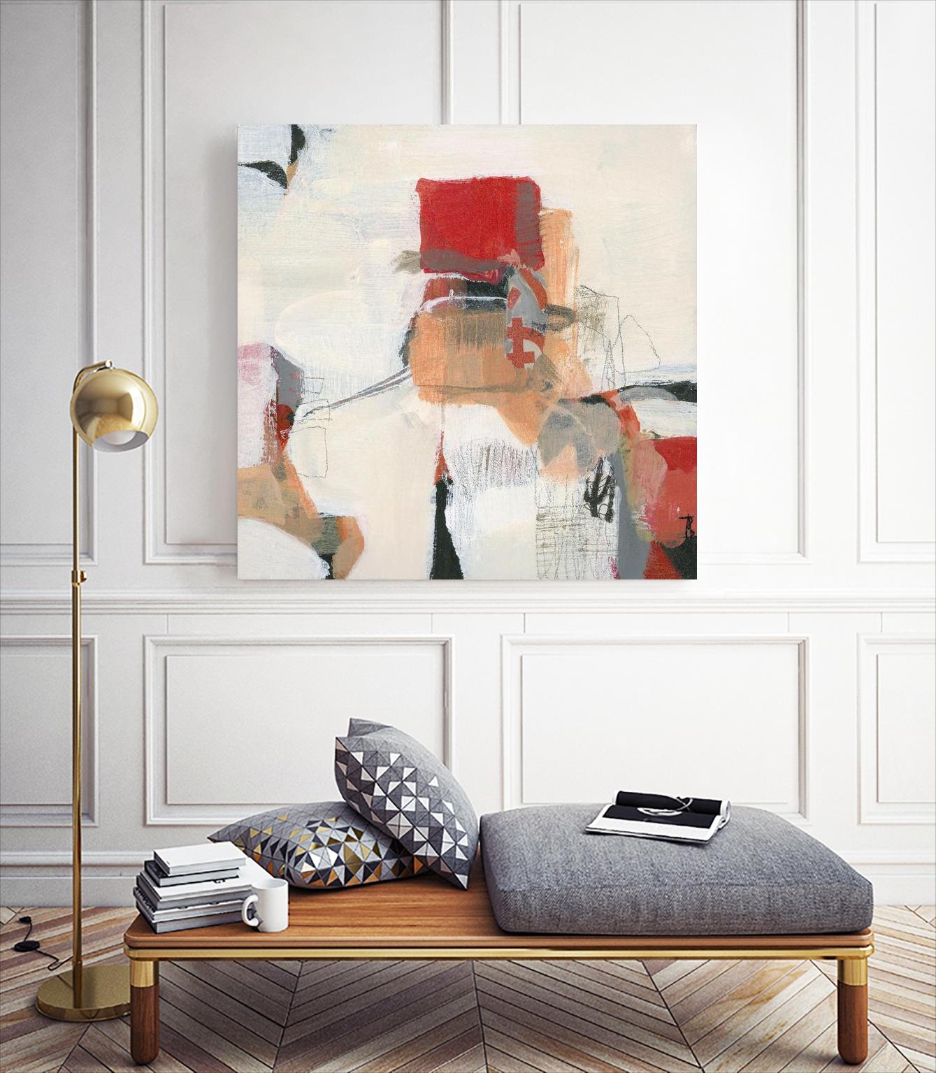 Bay Bridge I by Terri Burris on GIANT ART - reds abstract