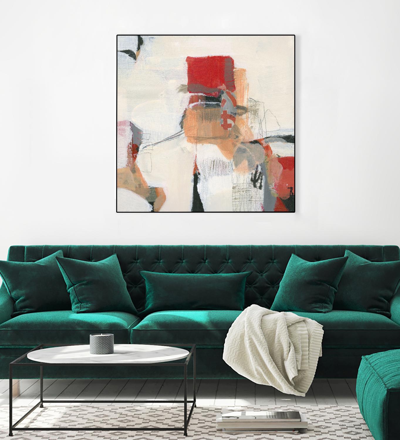 Bay Bridge I by Terri Burris on GIANT ART - reds abstract