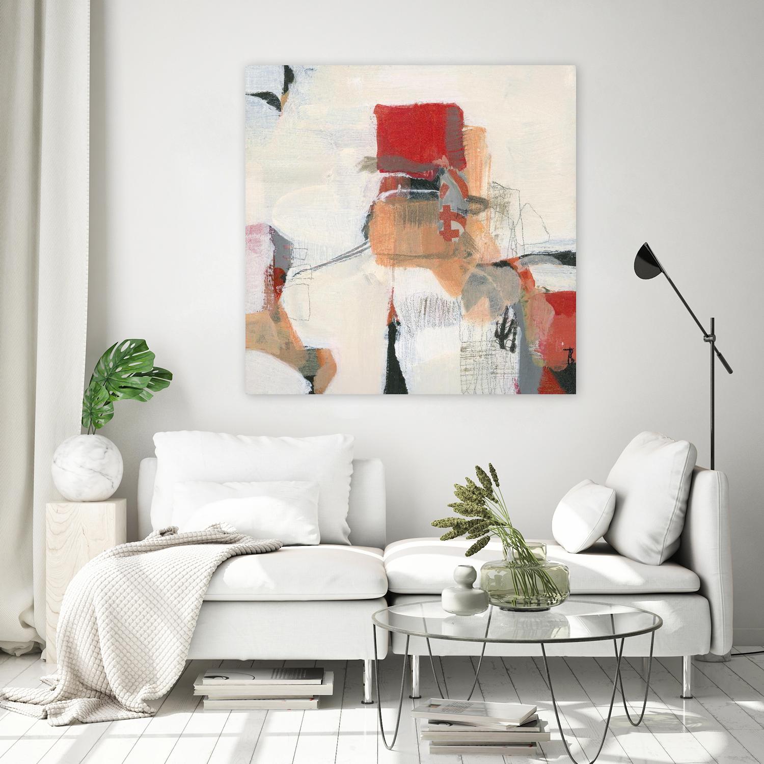 Bay Bridge I by Terri Burris on GIANT ART - reds abstract