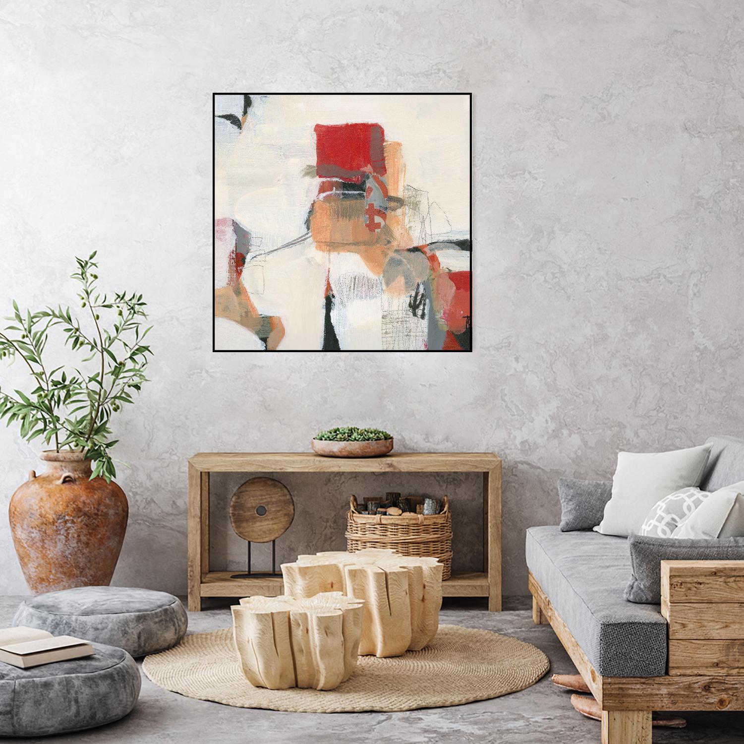 Bay Bridge I by Terri Burris on GIANT ART - reds abstract