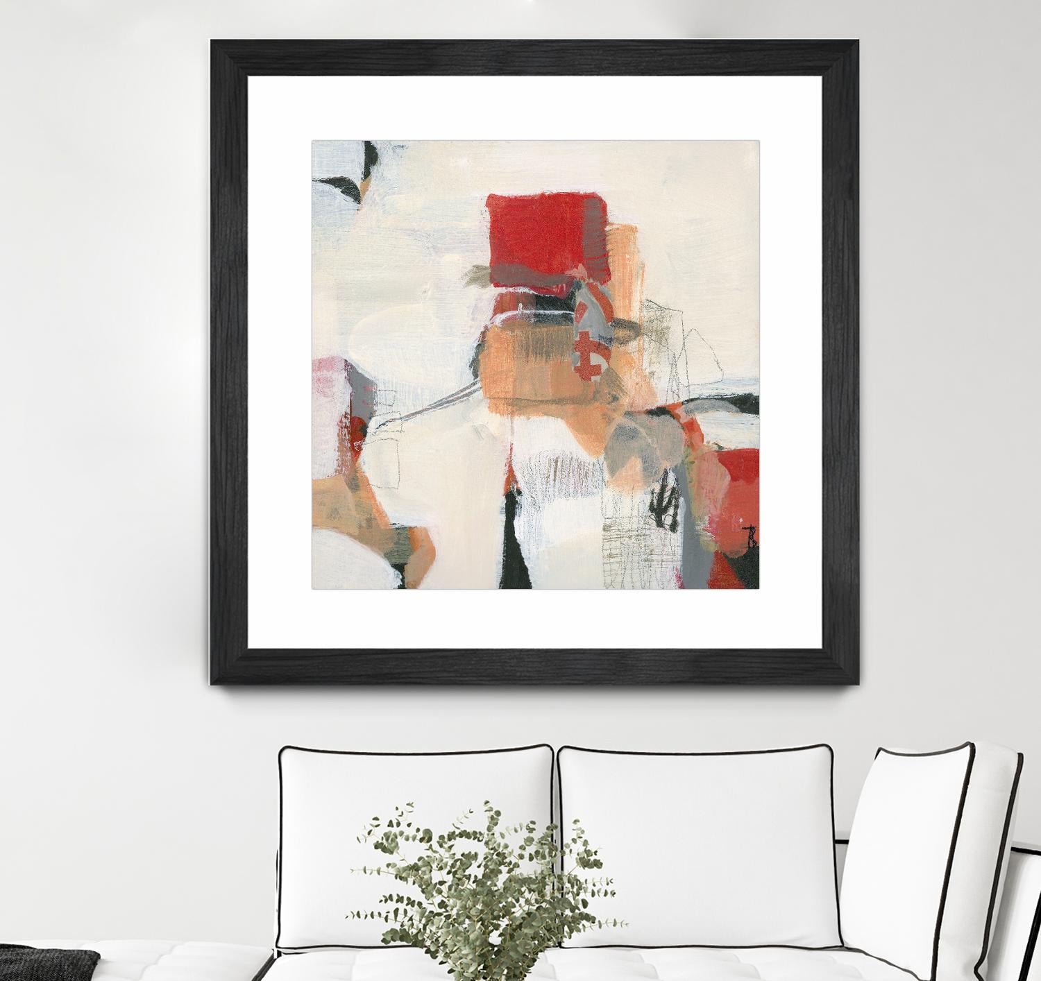 Bay Bridge I by Terri Burris on GIANT ART - reds abstract