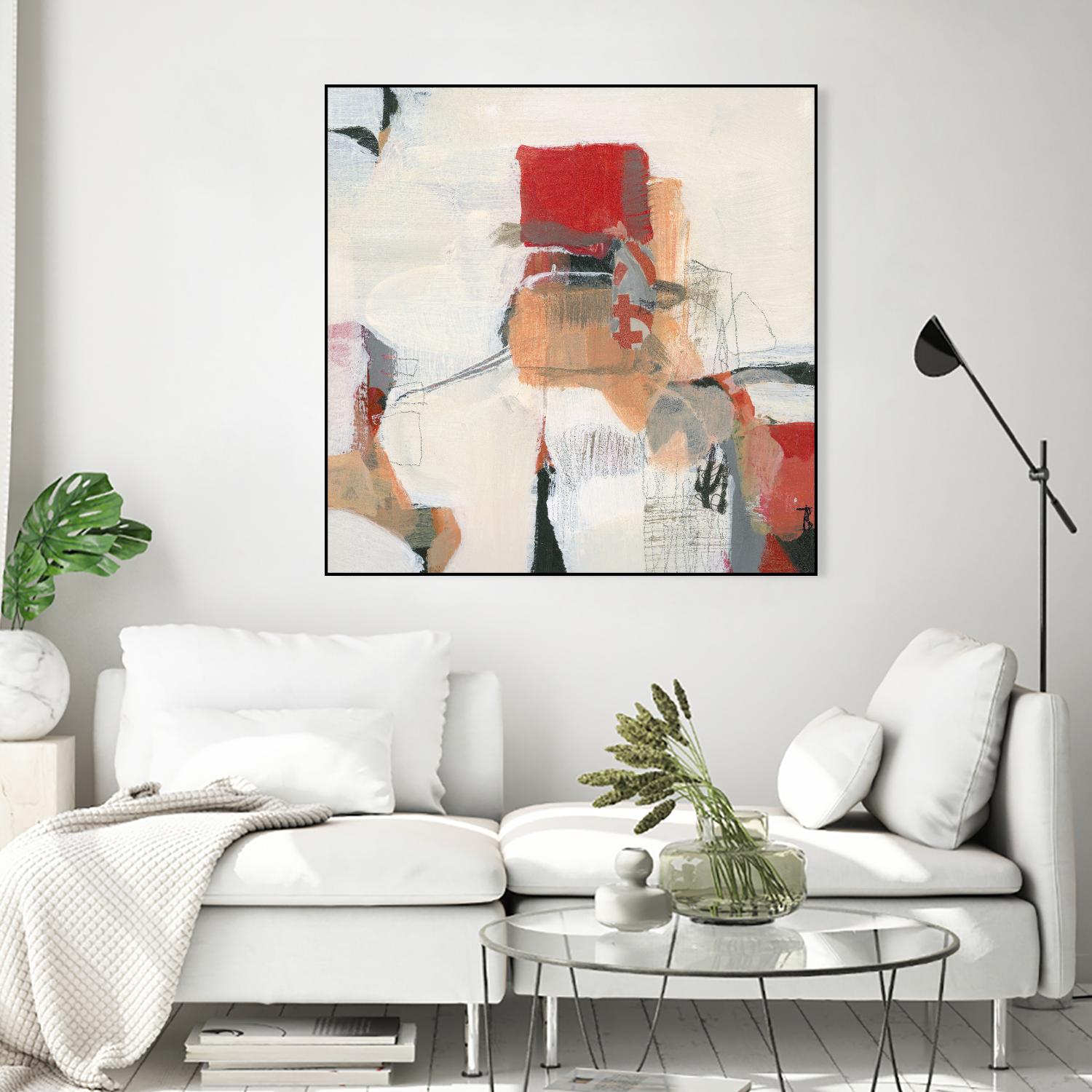 Bay Bridge I by Terri Burris on GIANT ART - reds abstract